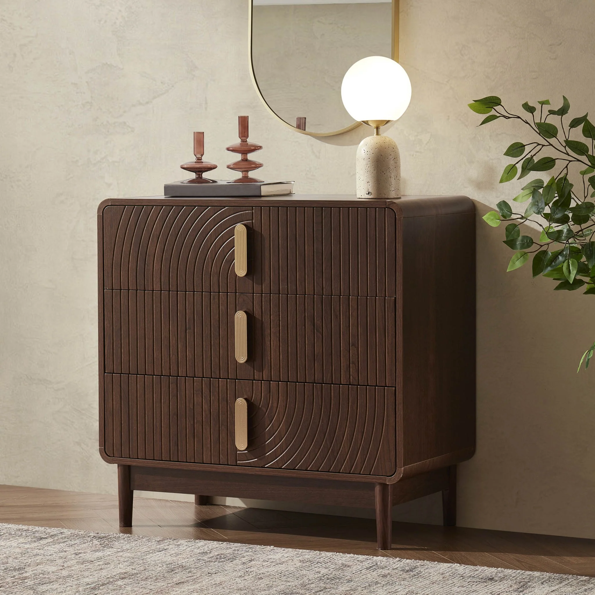 Marnie 3 Drawer Chest - Walnut