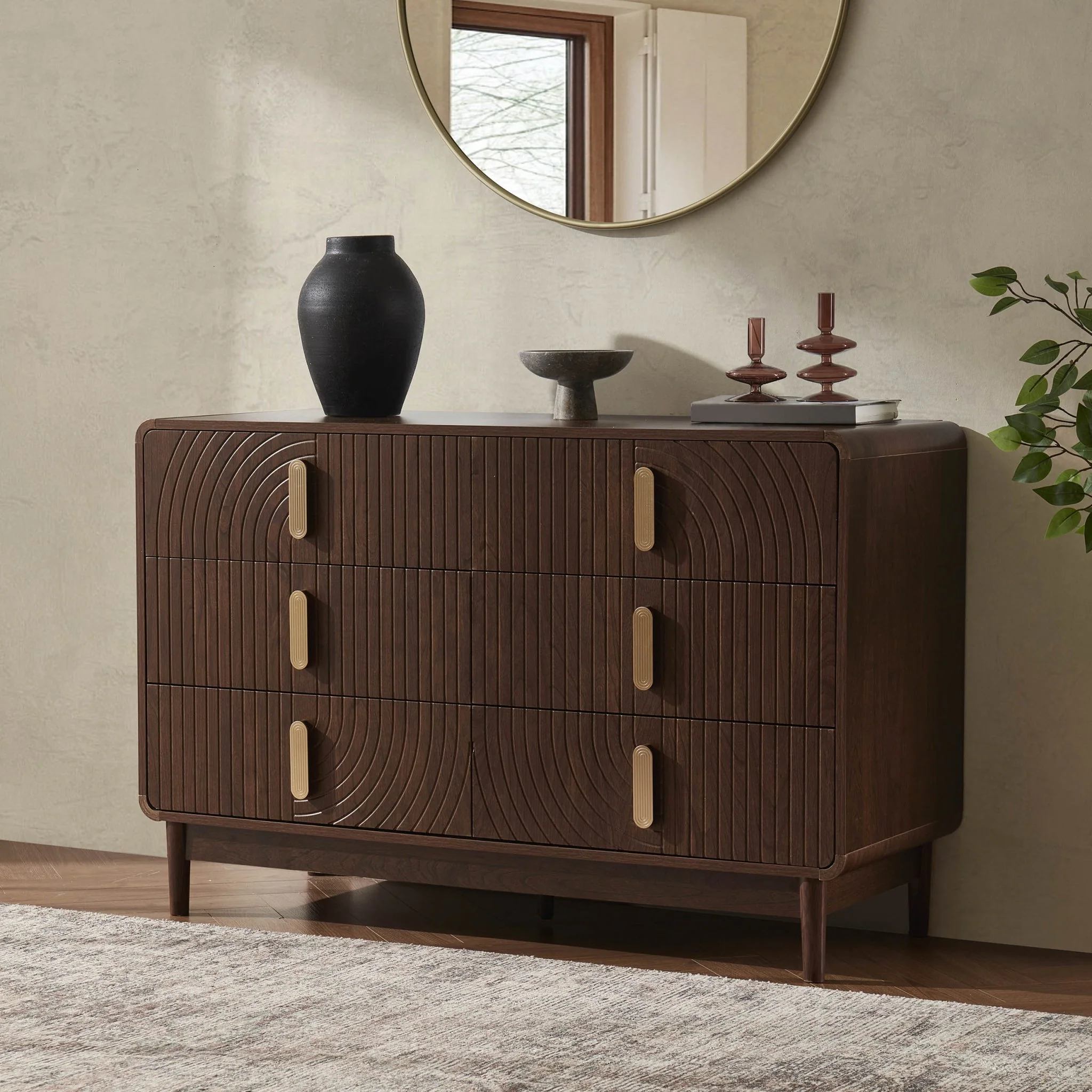 Marnie 6 Drawer Chest - Walnut - Image 2