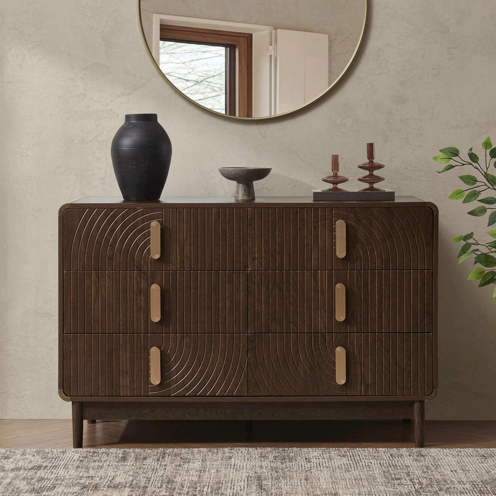Marnie 6 Drawer Chest - Walnut - Image 3