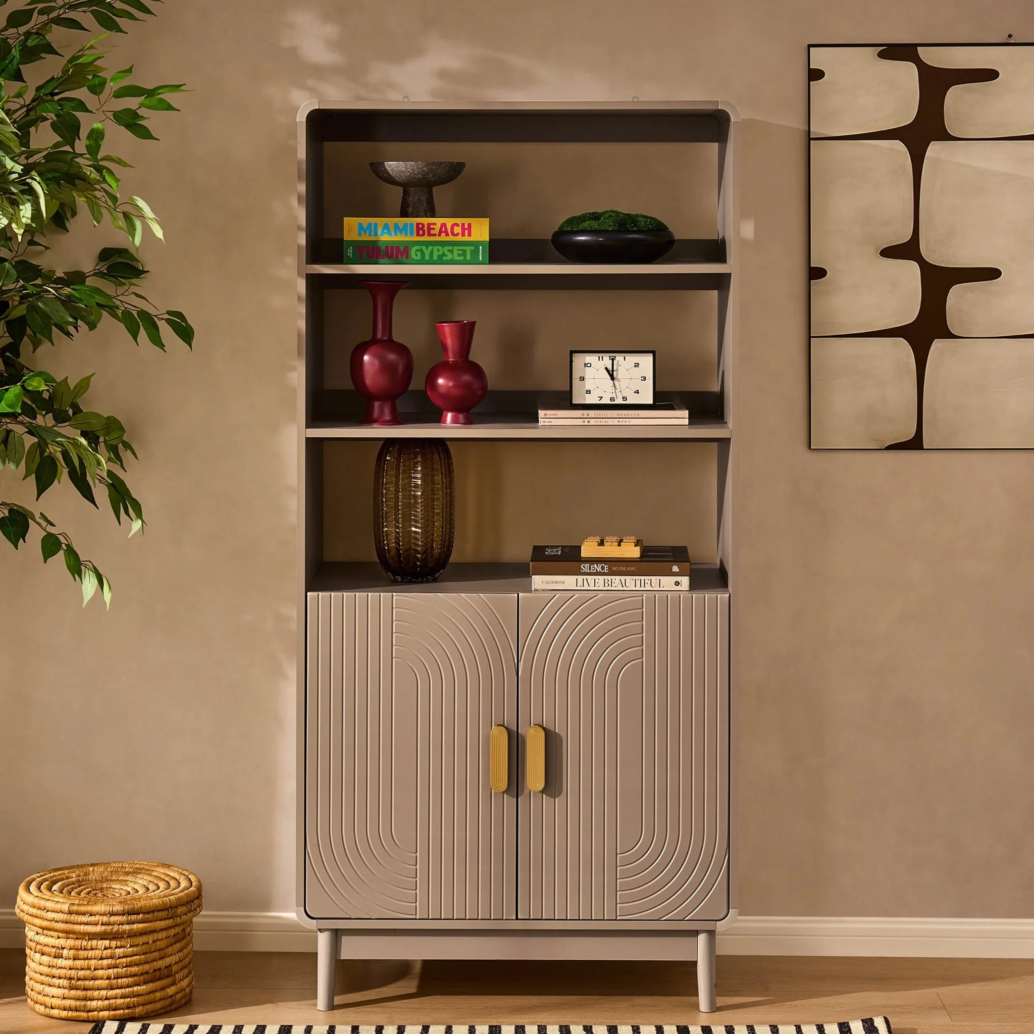 Marnie Bookshelf - Taupe