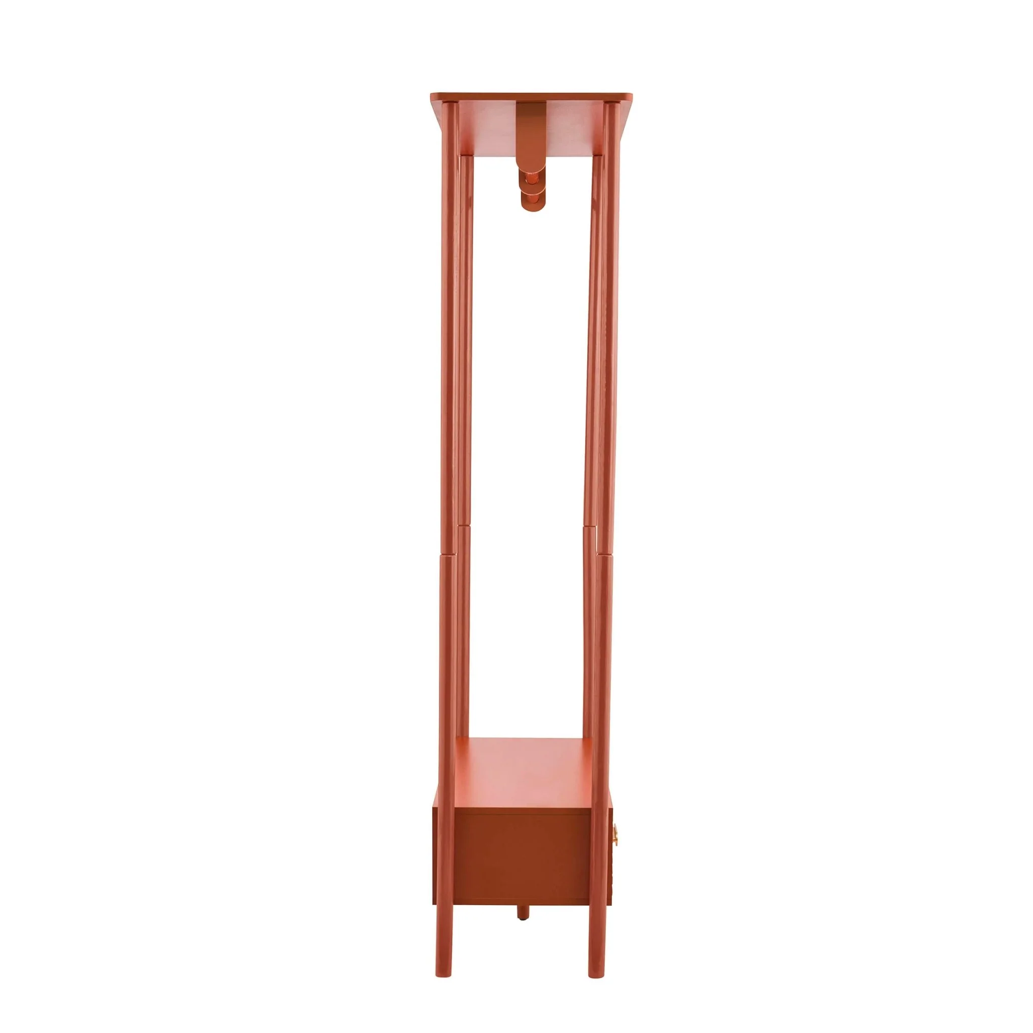 Marnie Clothes Rail With Drawers - Burnt Orange - Image 5