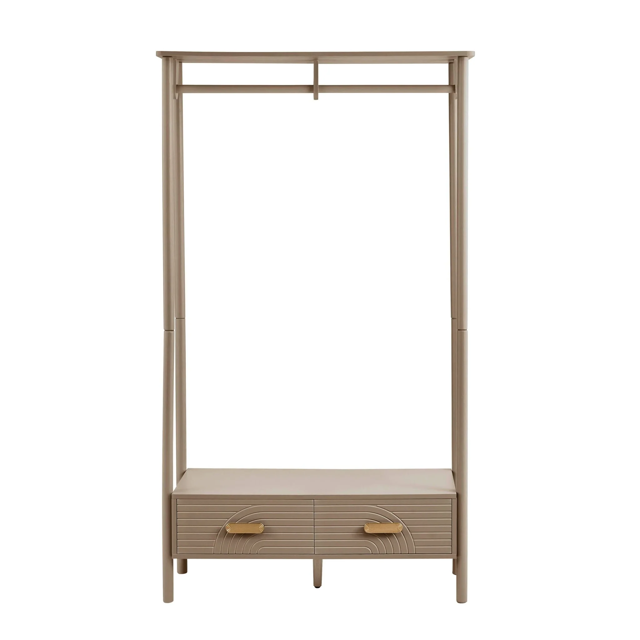 Marnie Clothes Rail With Drawers - Taupe - Image 3