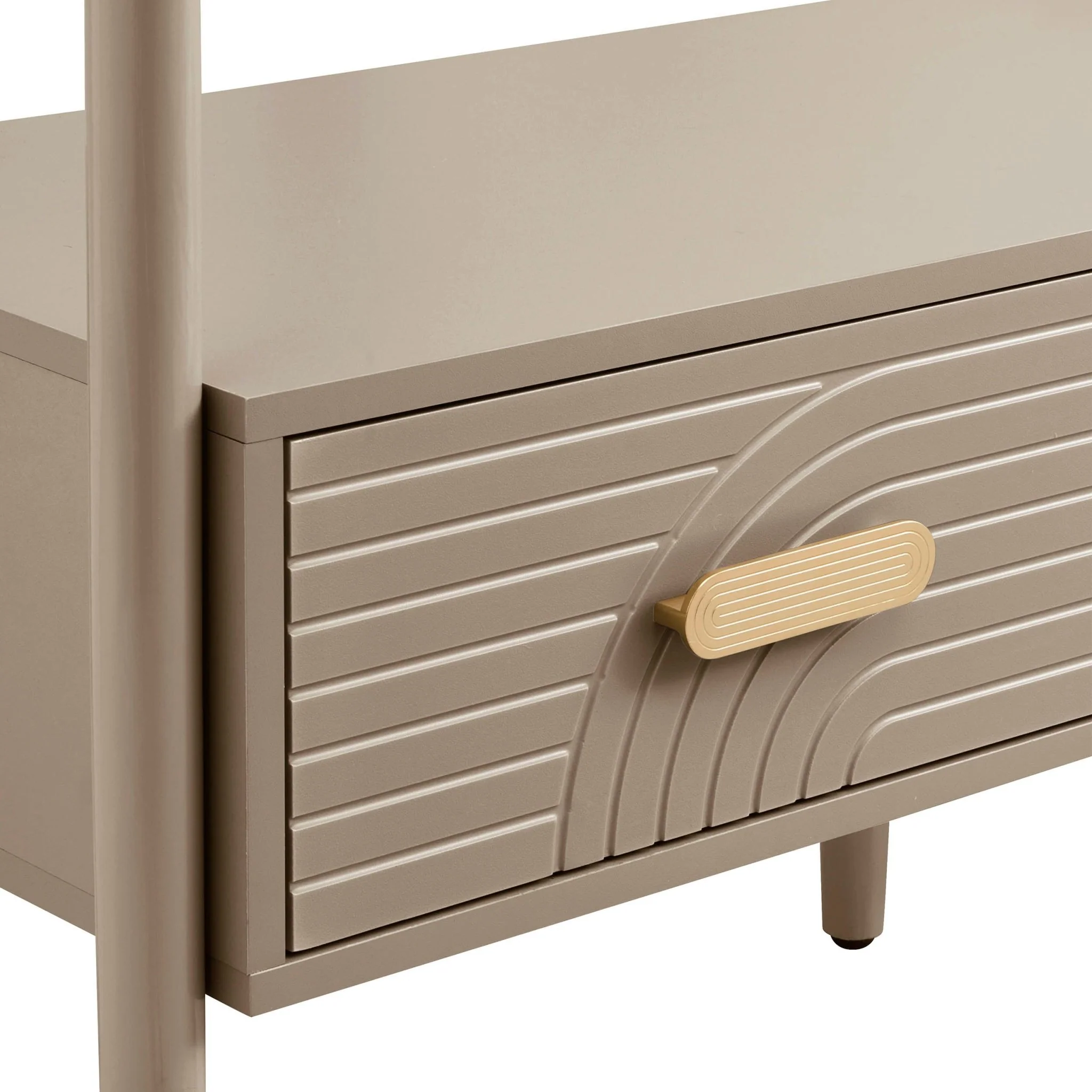 Marnie Clothes Rail With Drawers - Taupe - Image 8