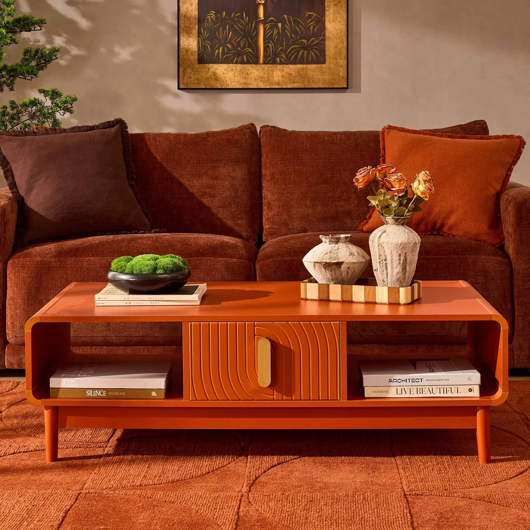 Marnie Coffee Table - Burnt Orange