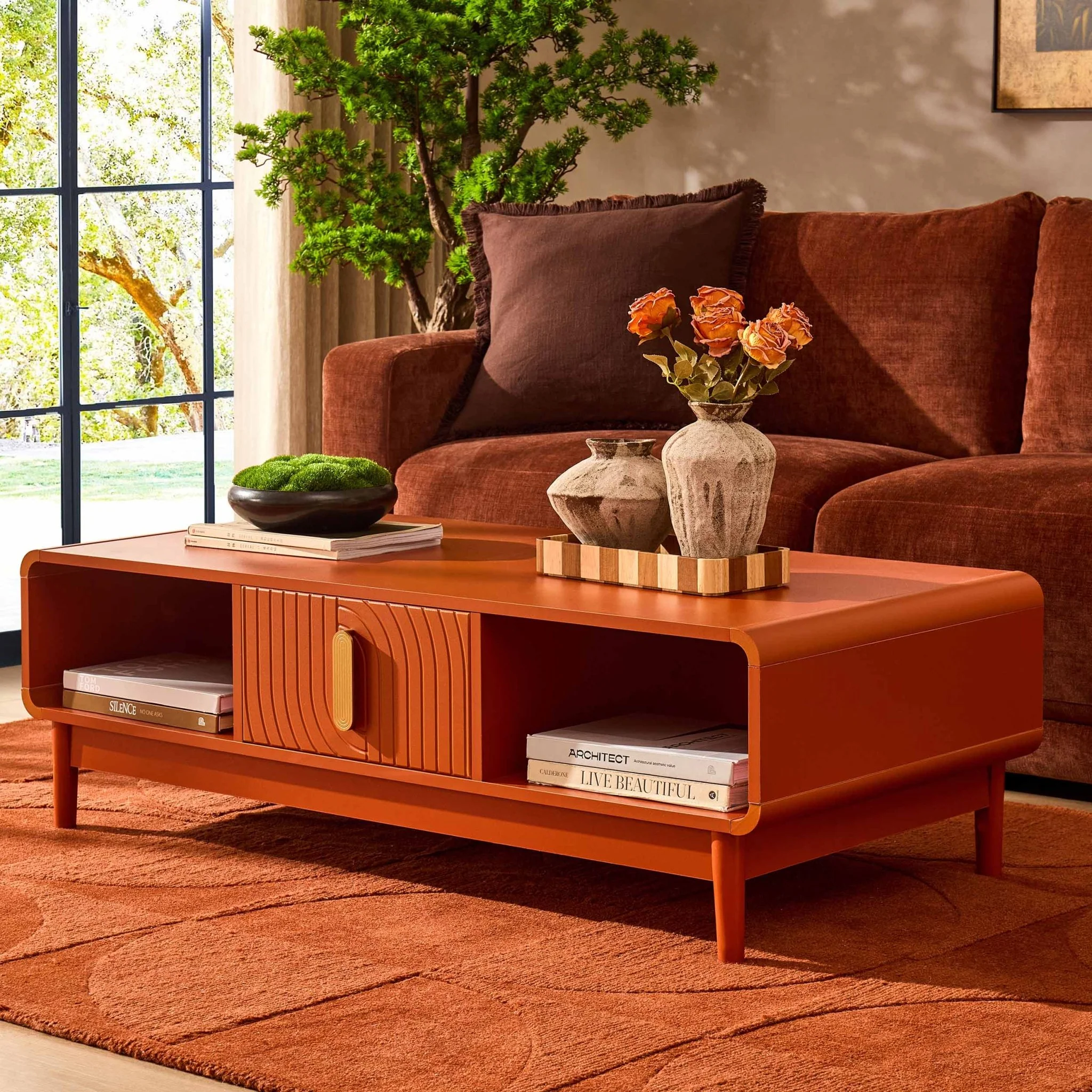 Marnie Coffee Table - Burnt Orange - Image 2