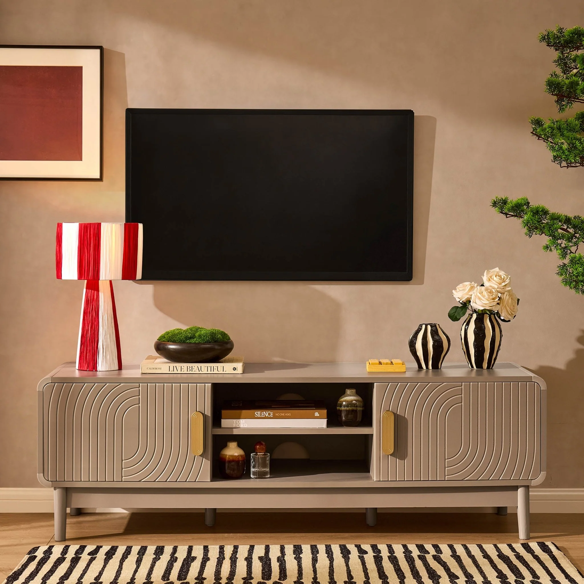 Marnie Tv Unit for TVs up to 60"- Taupe
