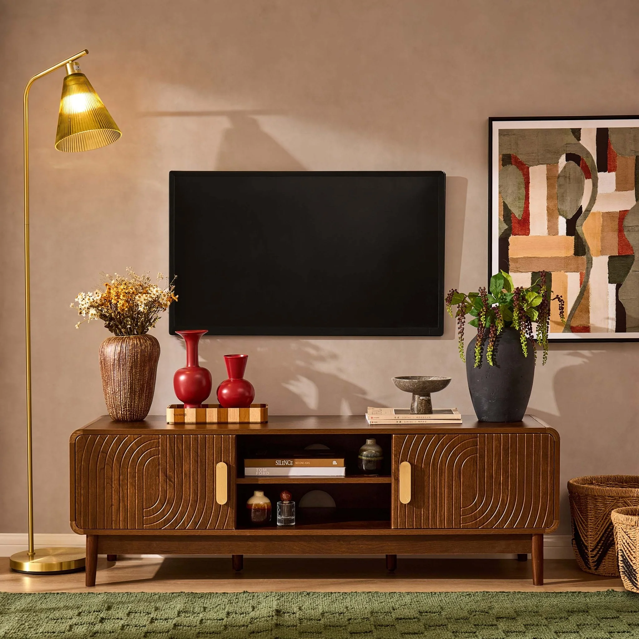 Marnie Tv Unit for TVs up to 60" - Walnut