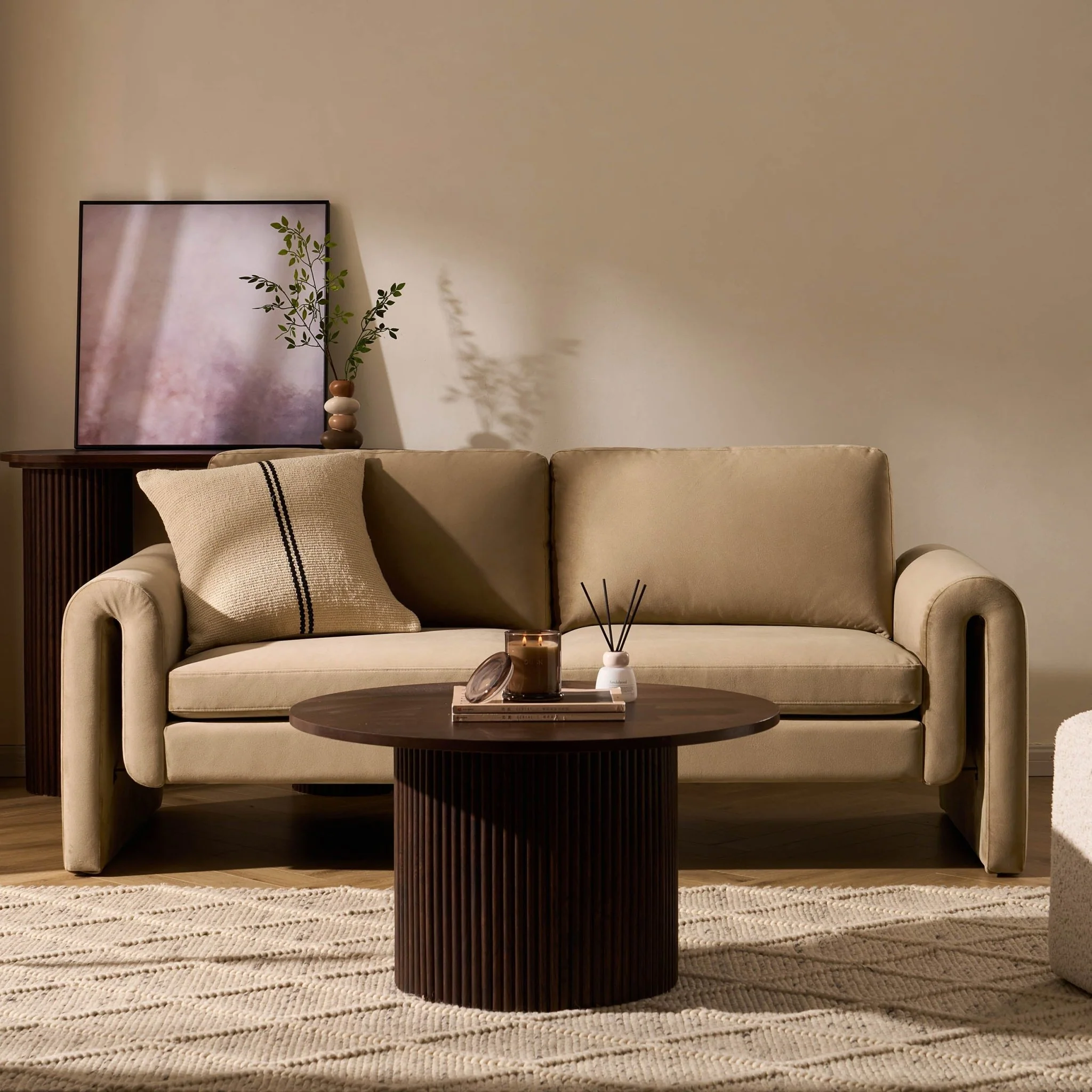 Marseille 3 Seater Sofa - Latte - Image 2