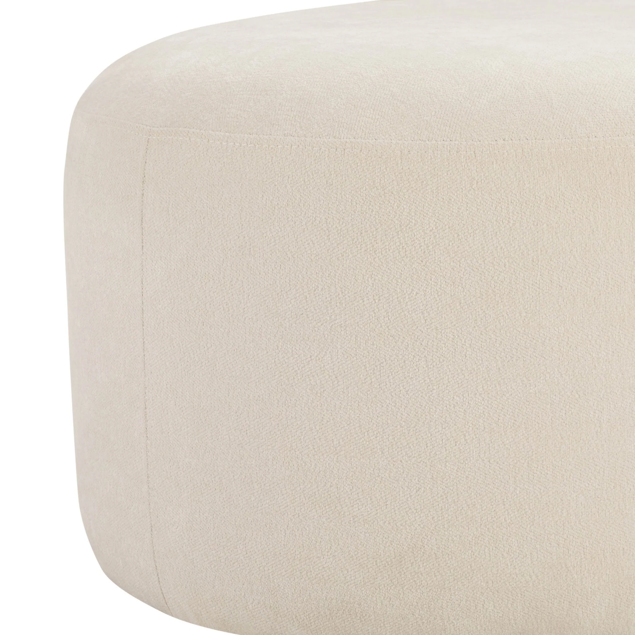 Marseille Pouffe - Chenille Ivory - Image 4