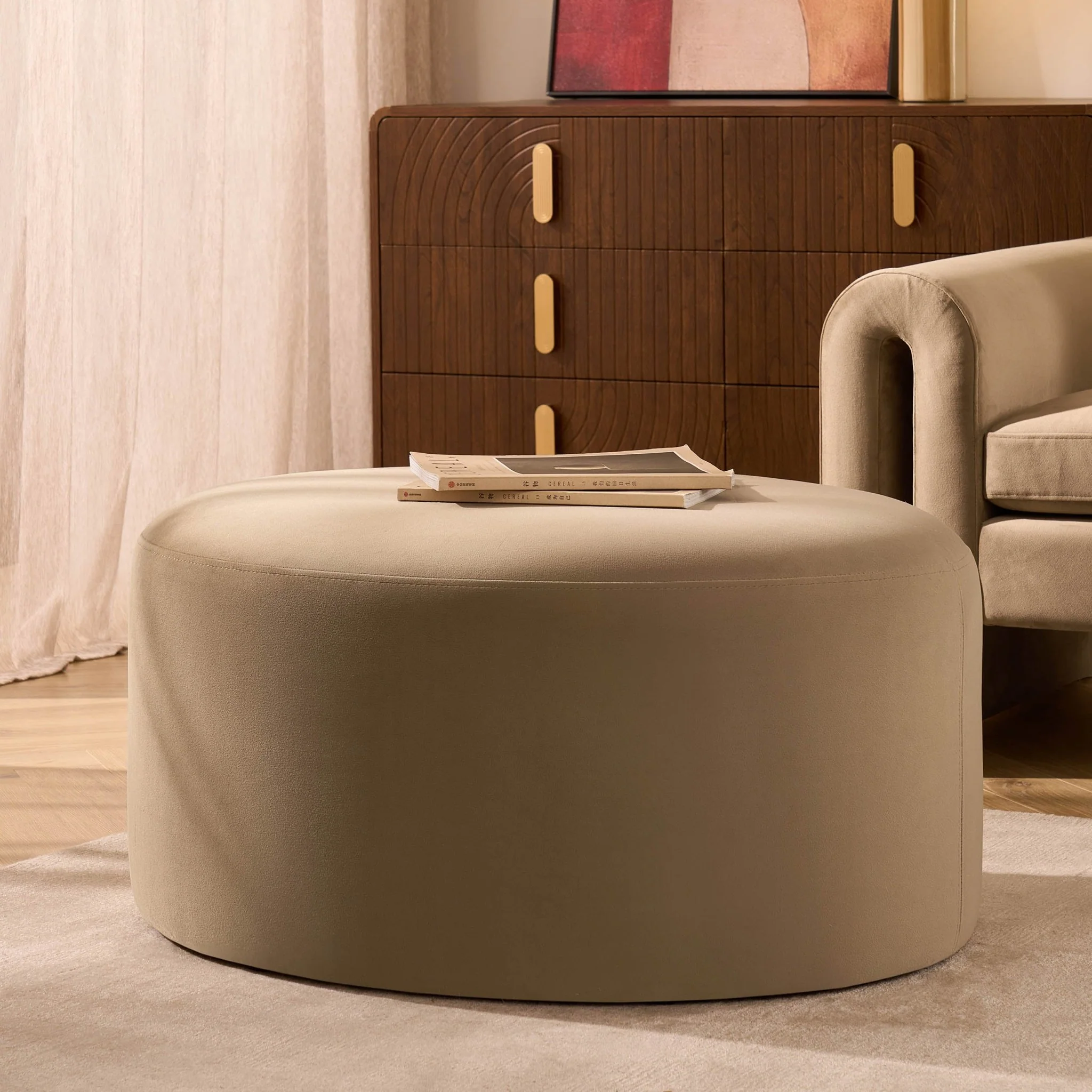 Marseille Pouffe - Latte
