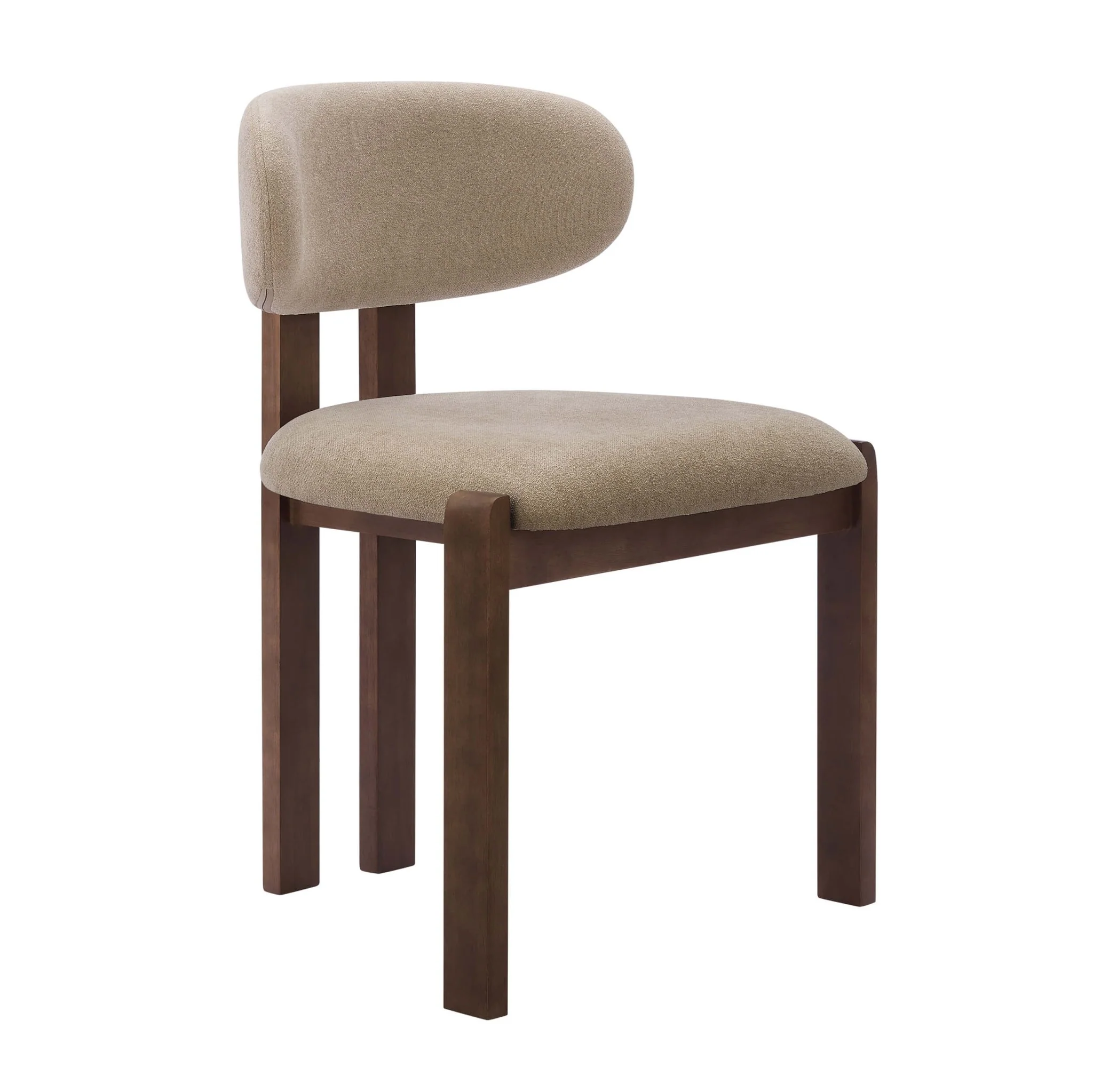 Matty Set of 2 Dining Chairs - Chenille Oatmeal - Image 4