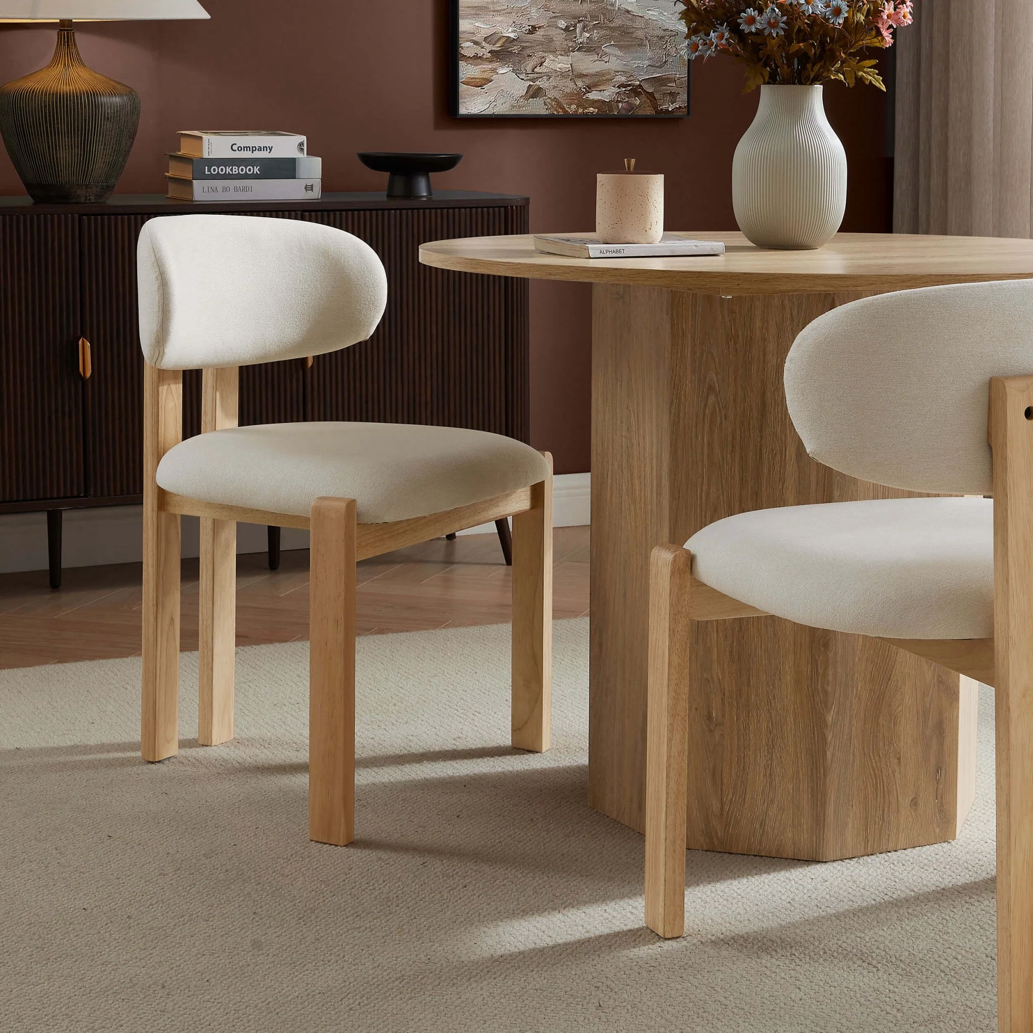 Matty Set of 2 Dining Chairs -  Cream Linen