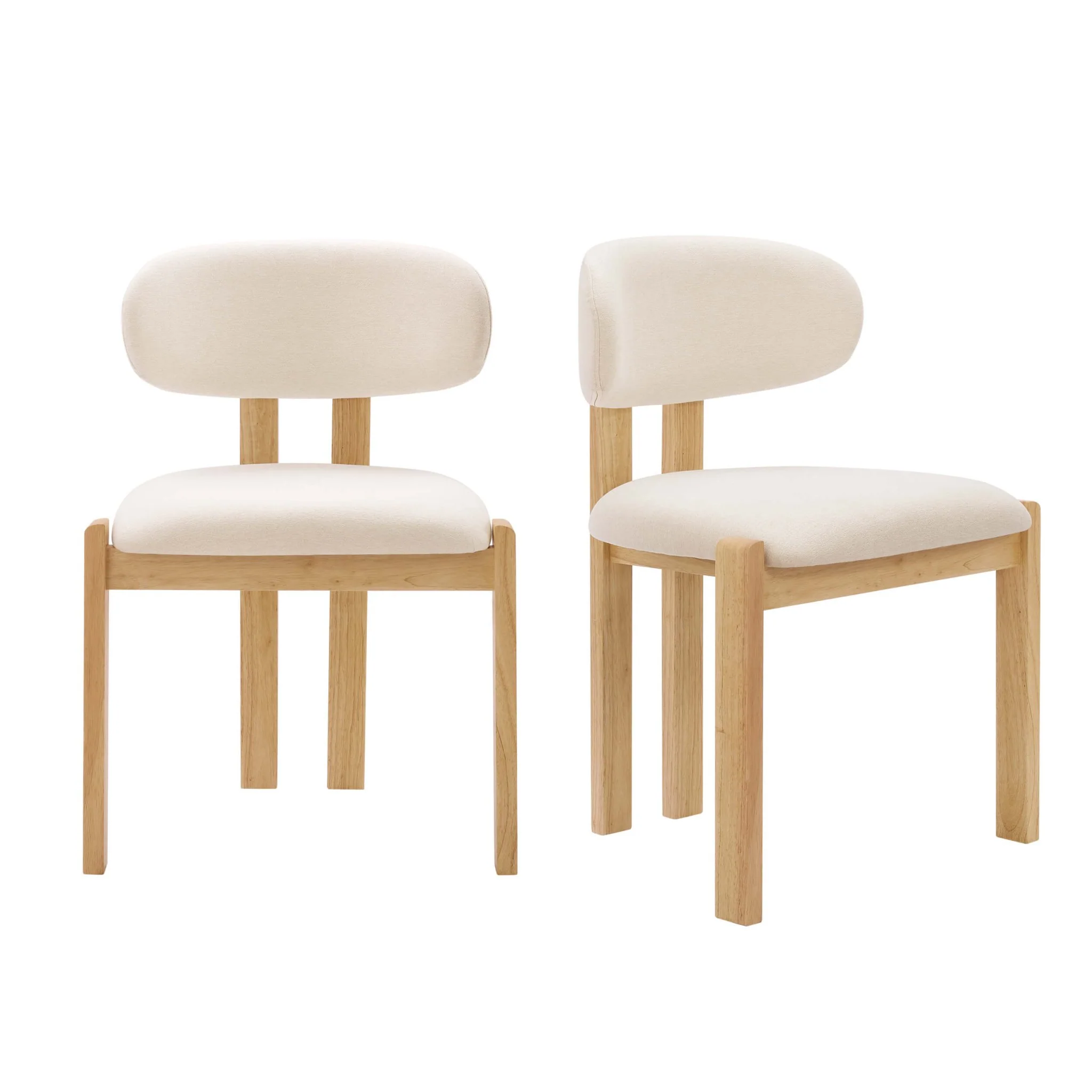 Matty Set of 2 Dining Chairs -  Cream Linen - Image 3