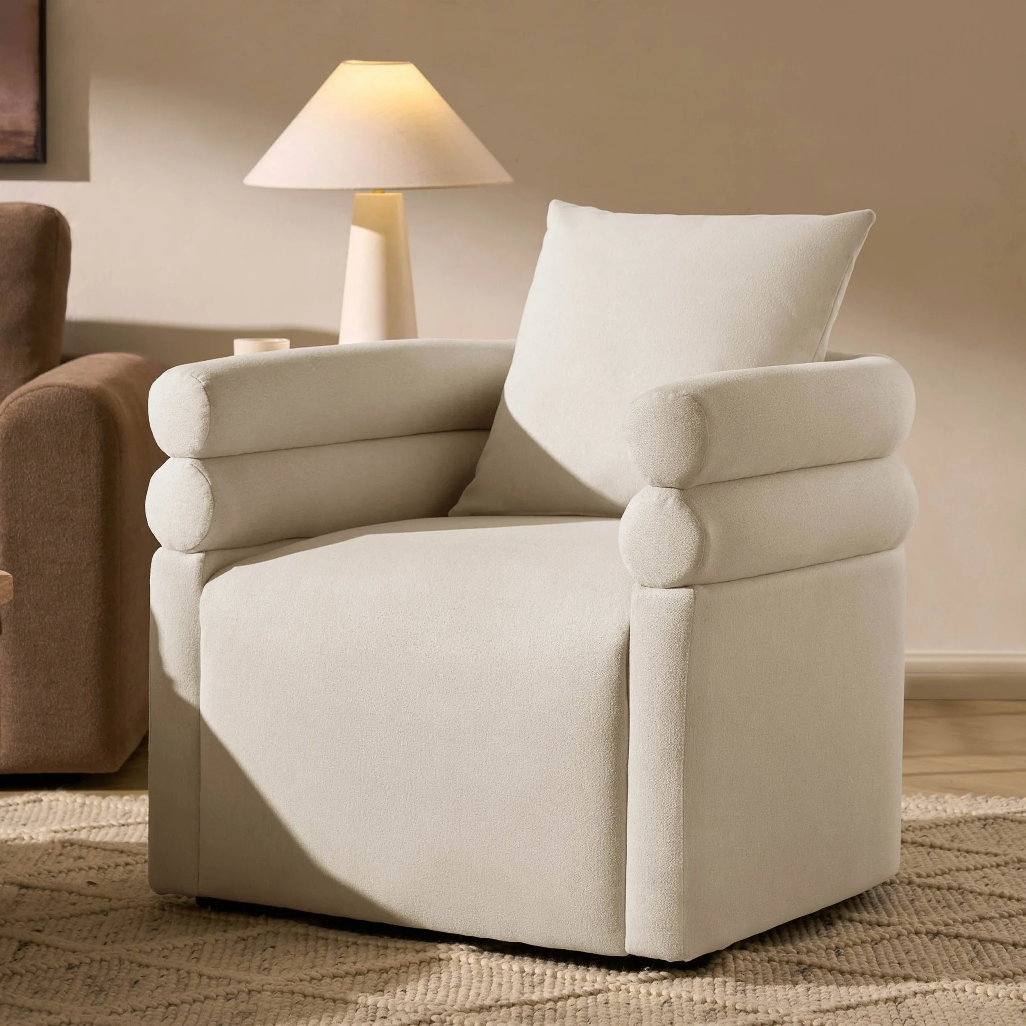 Maya Accent Chair - Cream Linen