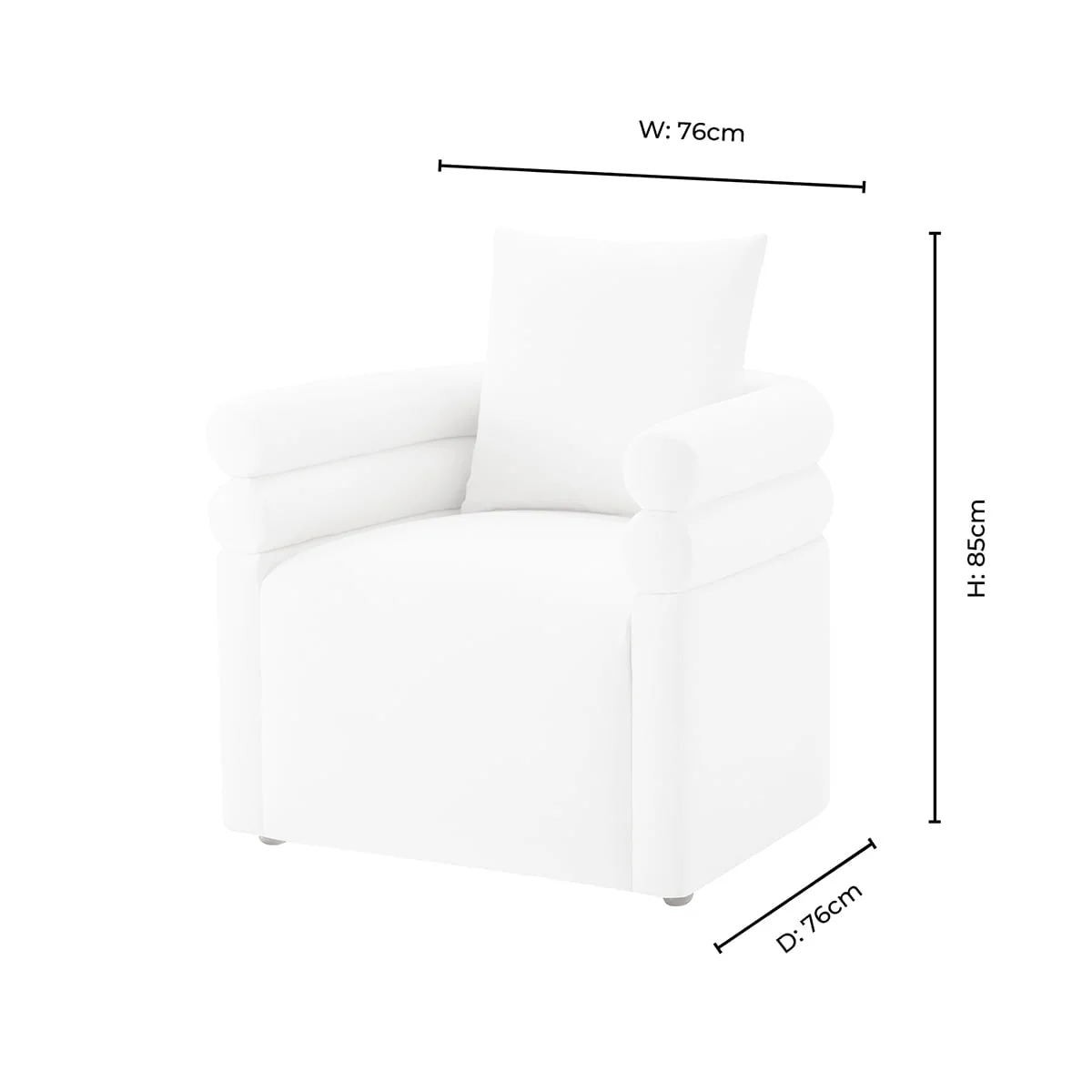 Maya Accent Chair - Cream Linen - Image 9