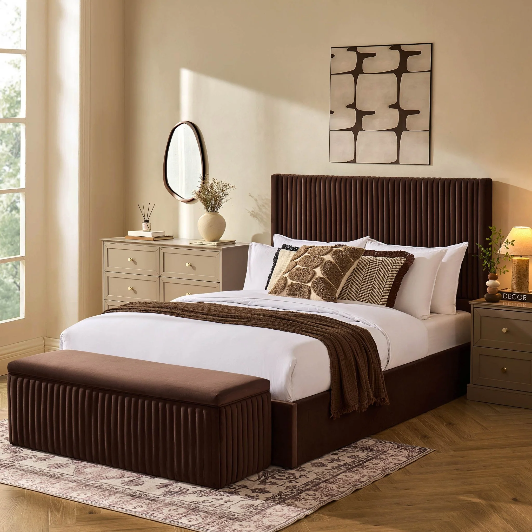 Melrose Ottoman Storage Bed - Cappuccino - Image 2