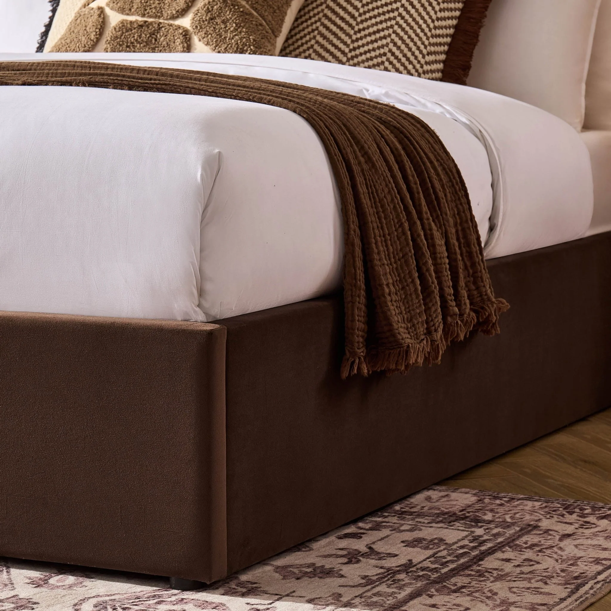 Melrose Ottoman Storage Bed - Cappuccino - Image 8