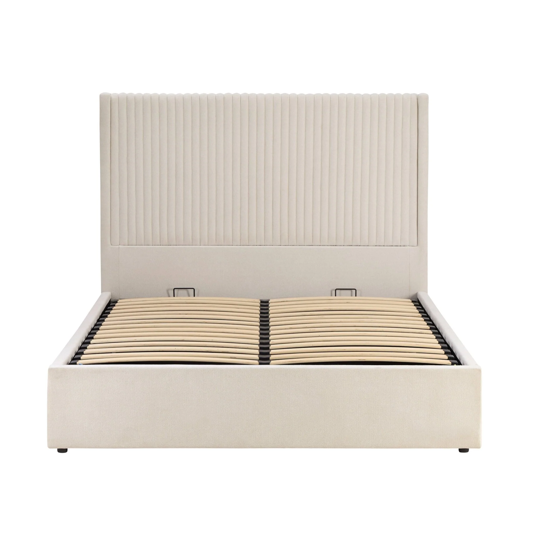Melrose Ottoman Storage Bed - Chenille Ivory - Image 10