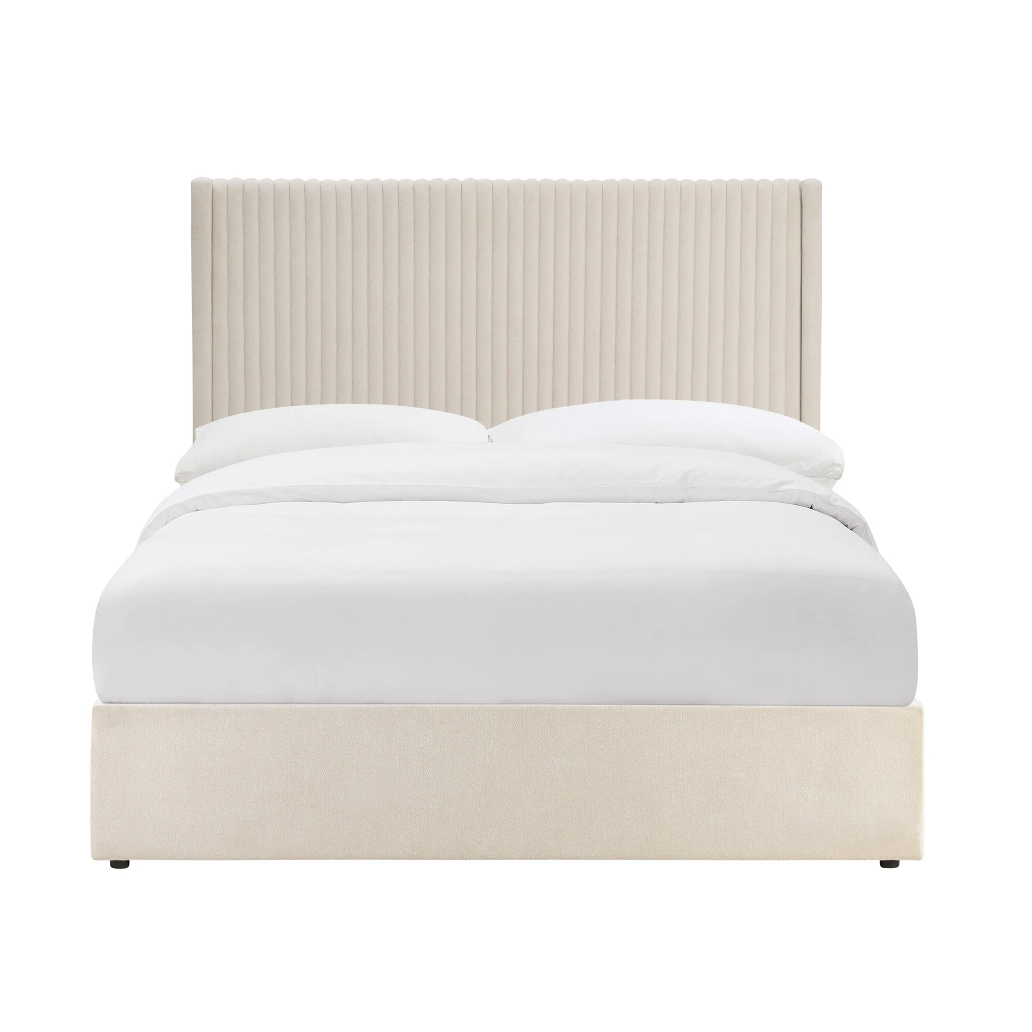 Melrose Ottoman Storage Bed - Chenille Ivory - Image 7