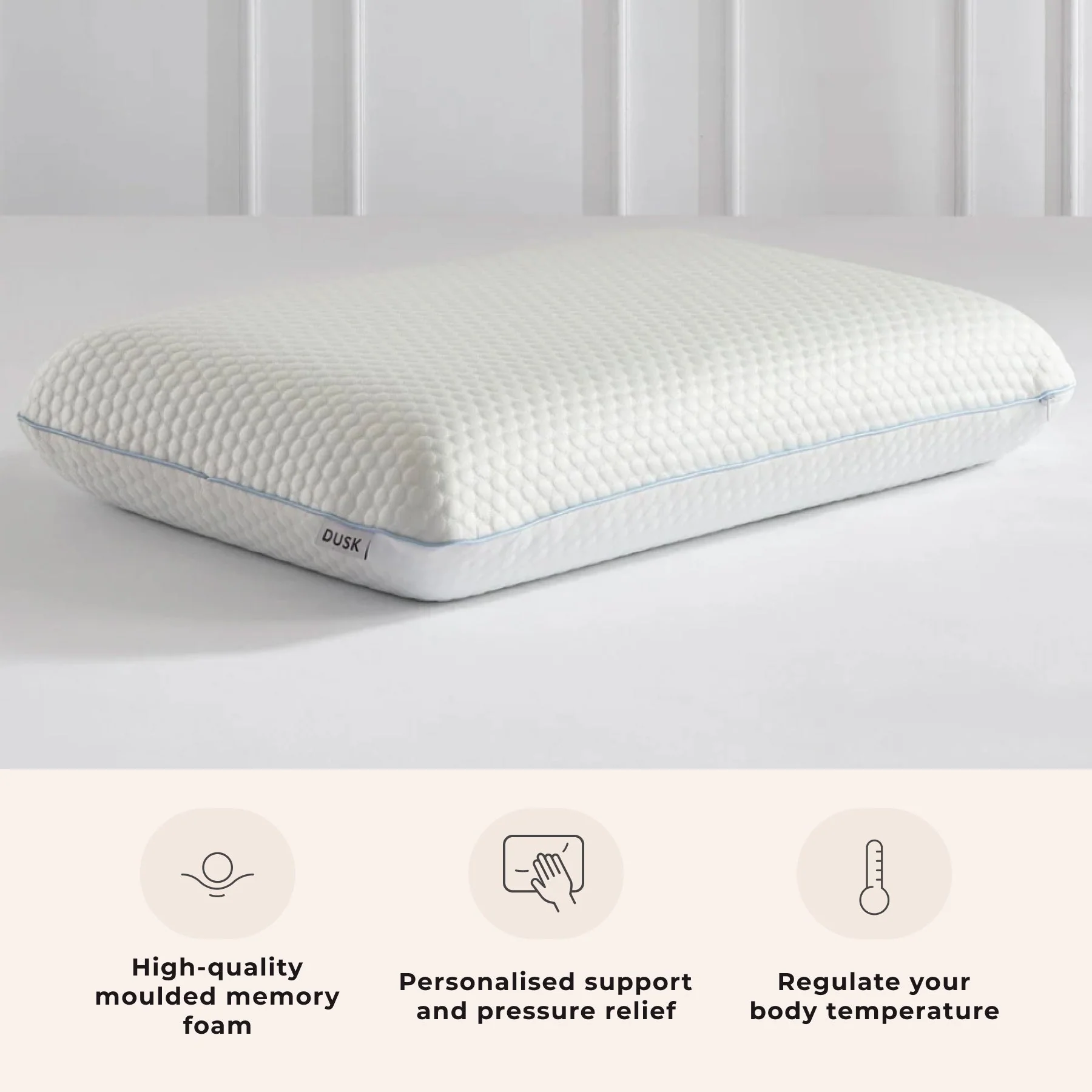 Cooling Memory Foam Pillow - White - Image 2