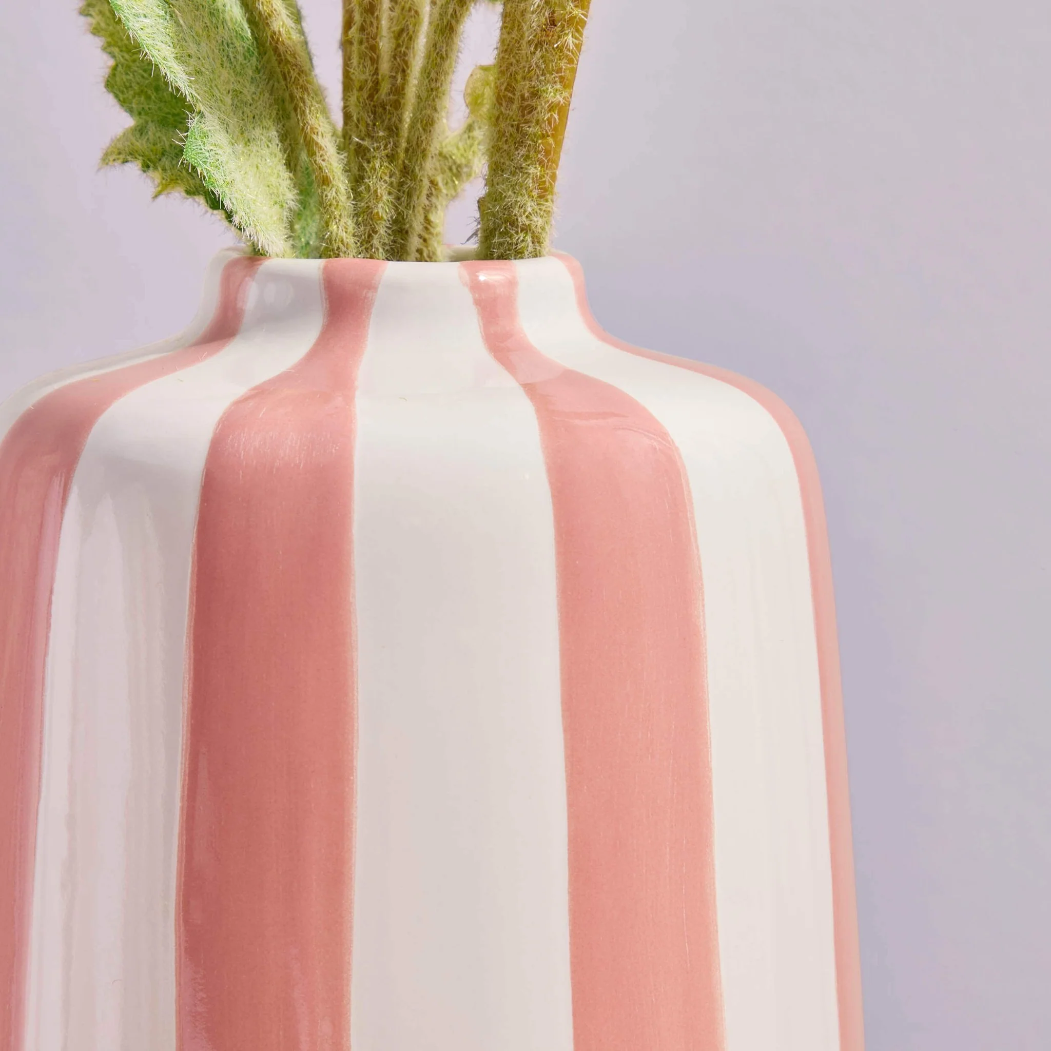 Meya Stripe Vase - Pink - Image 2