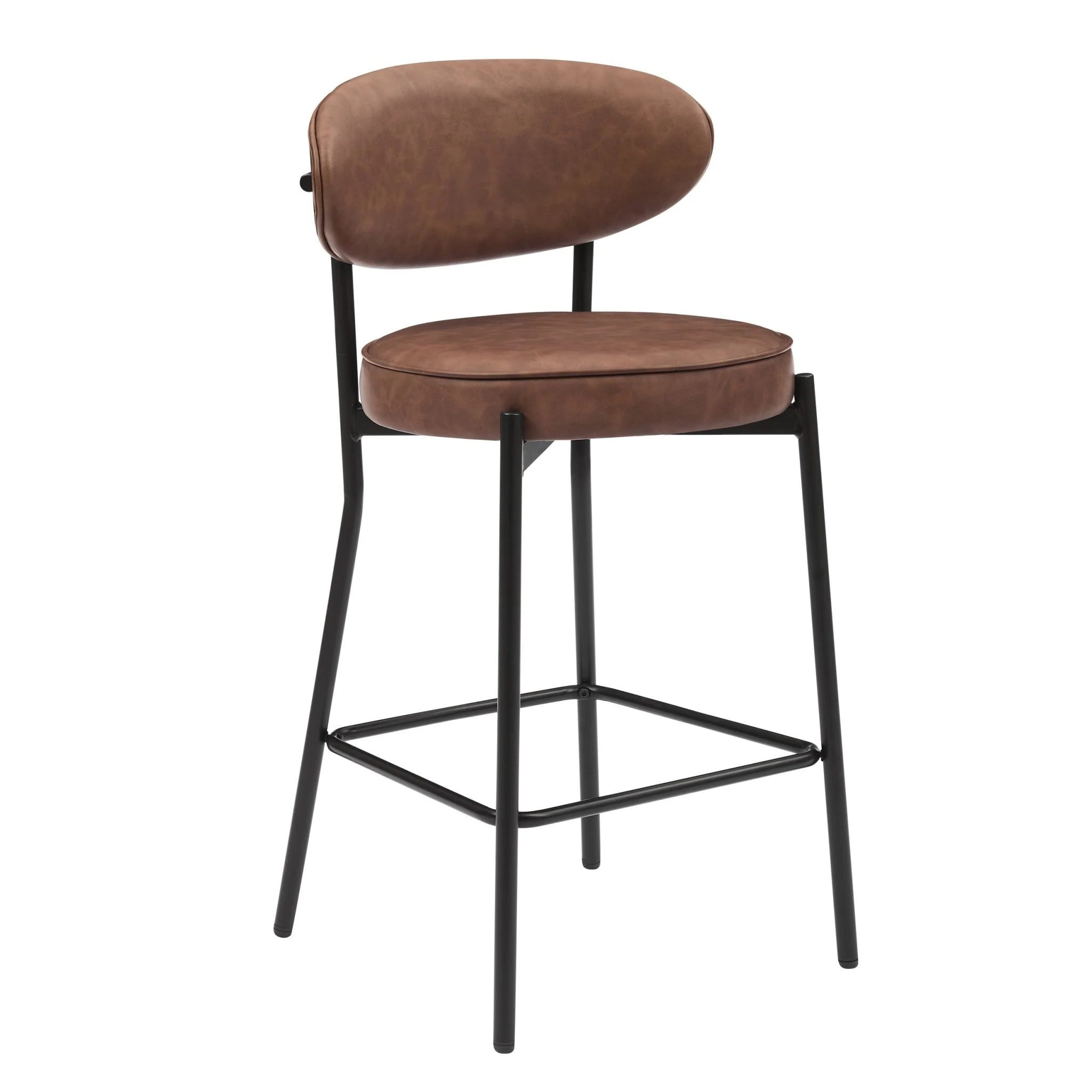 Mia Set of 2 Barstool - Faux Leather Tan - Image 3