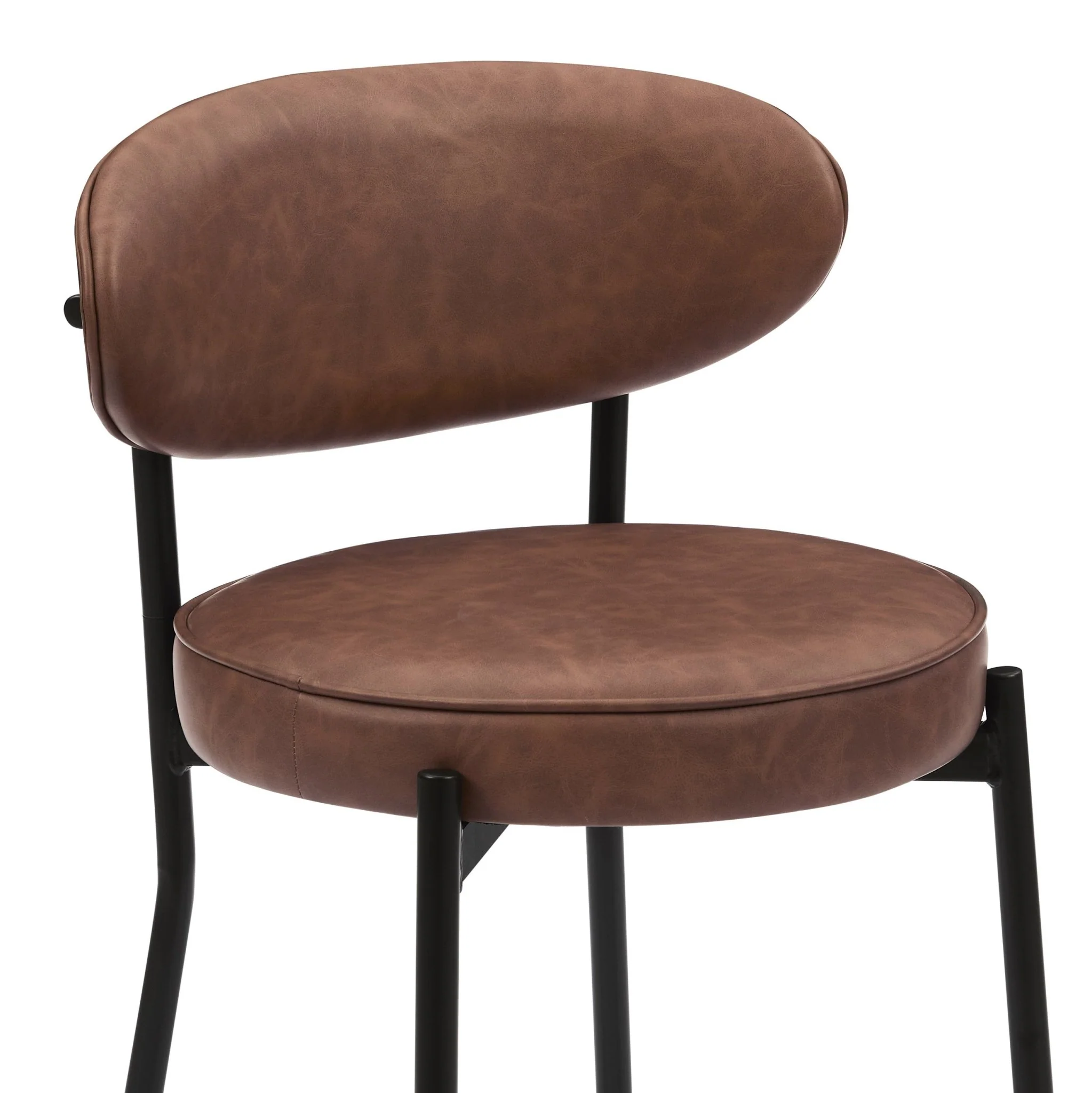 Mia Set of 2 Barstool - Faux Leather Tan - Image 4