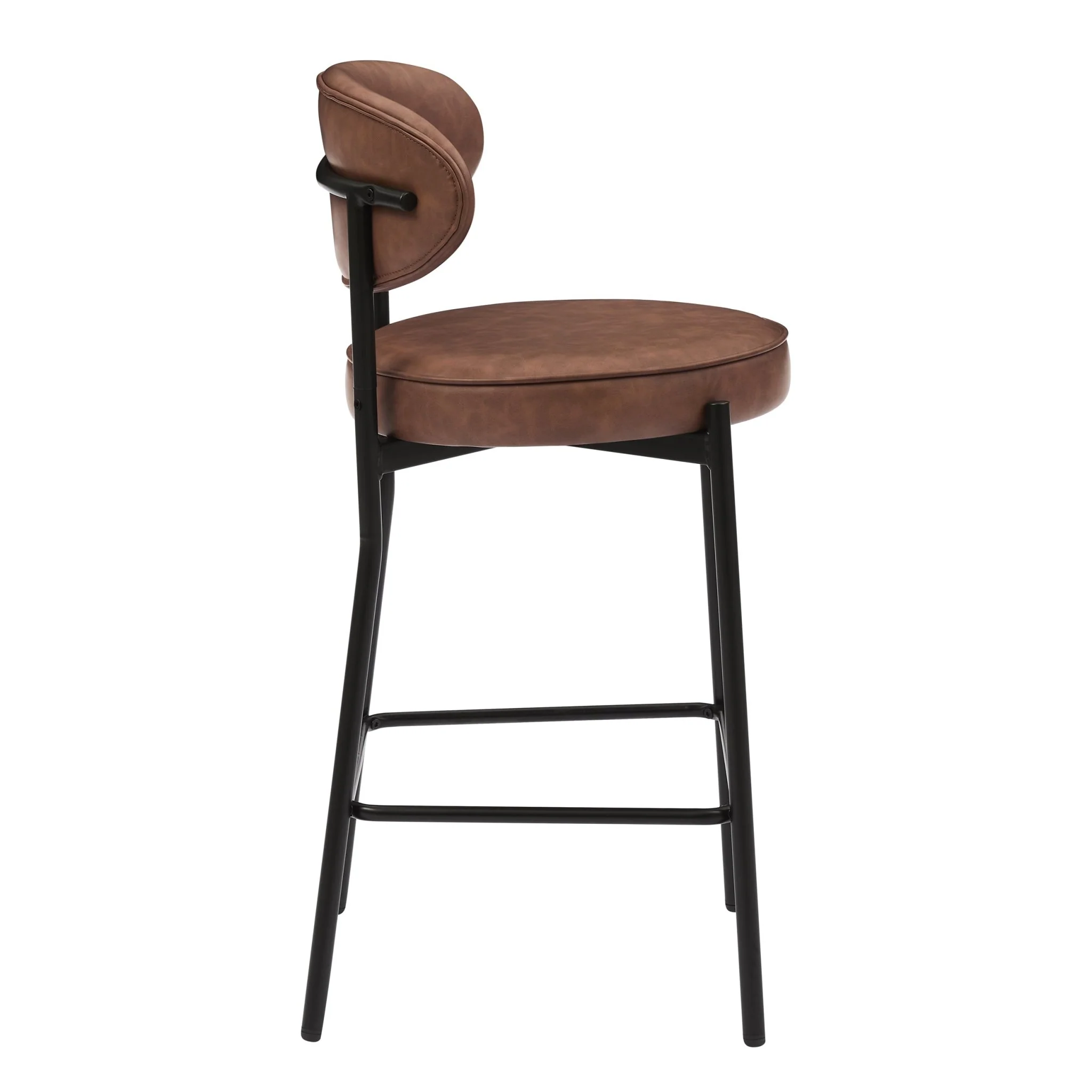 Mia Set of 2 Barstool - Faux Leather Tan - Image 7