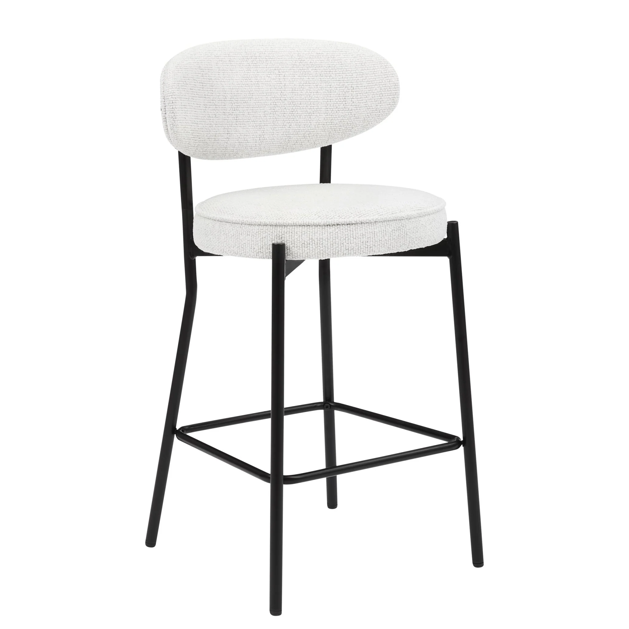 Mia Set of 2 Barstool - Ivory Boucle - Image 3