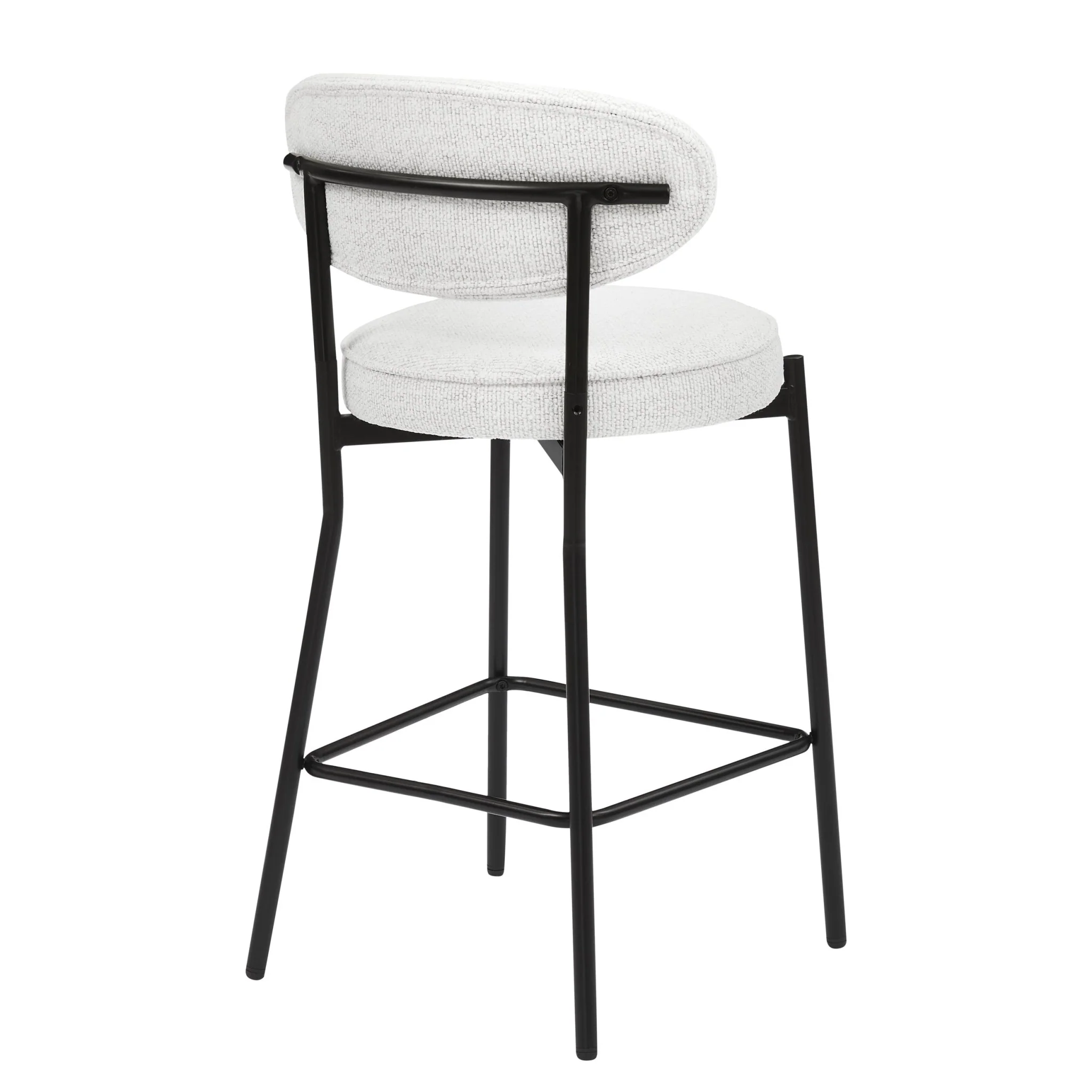 Mia Set of 2 Barstool - Ivory Boucle - Image 4