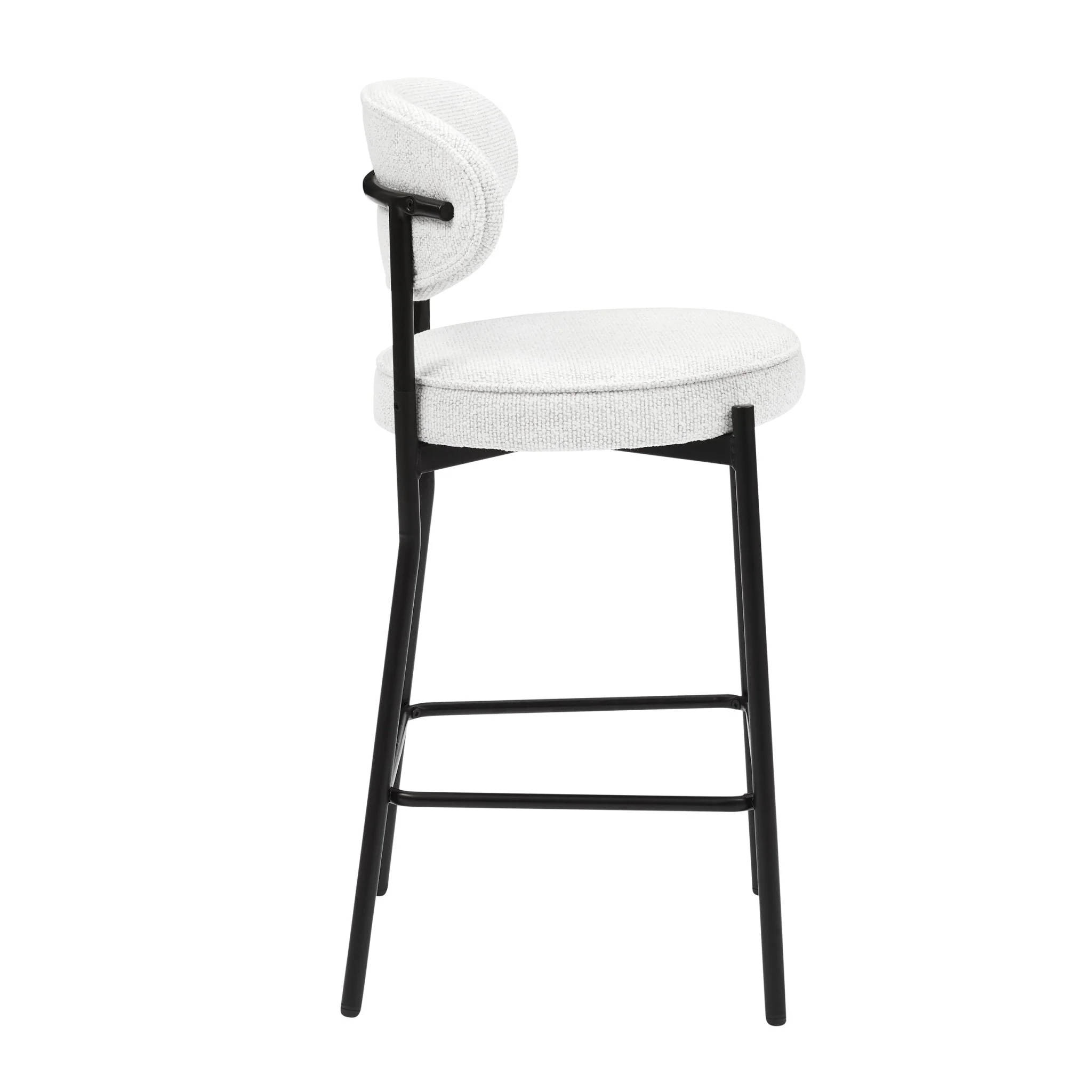 Mia Set of 2 Barstool - Ivory Boucle - Image 7