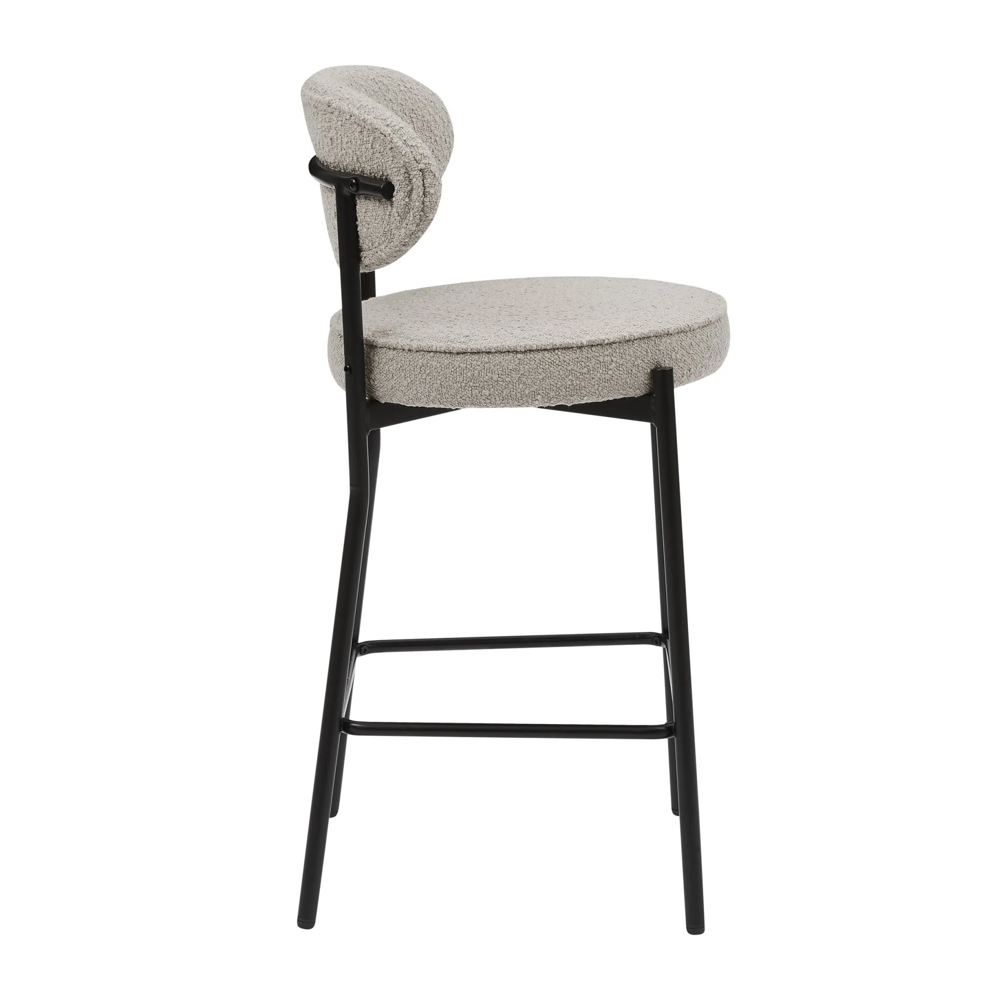 Mia Set of 2 Barstool - Taupe Boucle - Image 4
