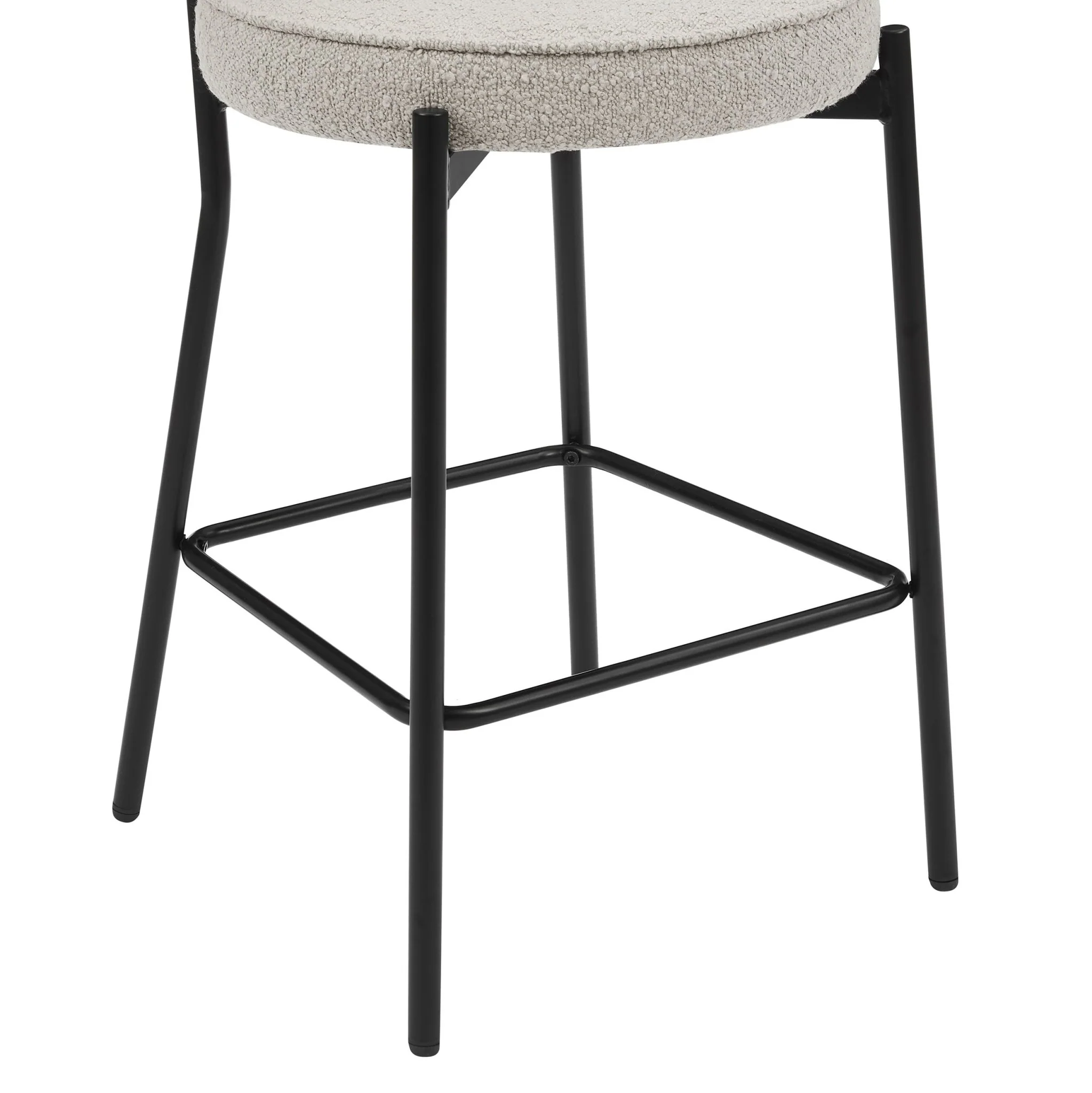Mia Set of 2 Barstool - Taupe Boucle - Image 7