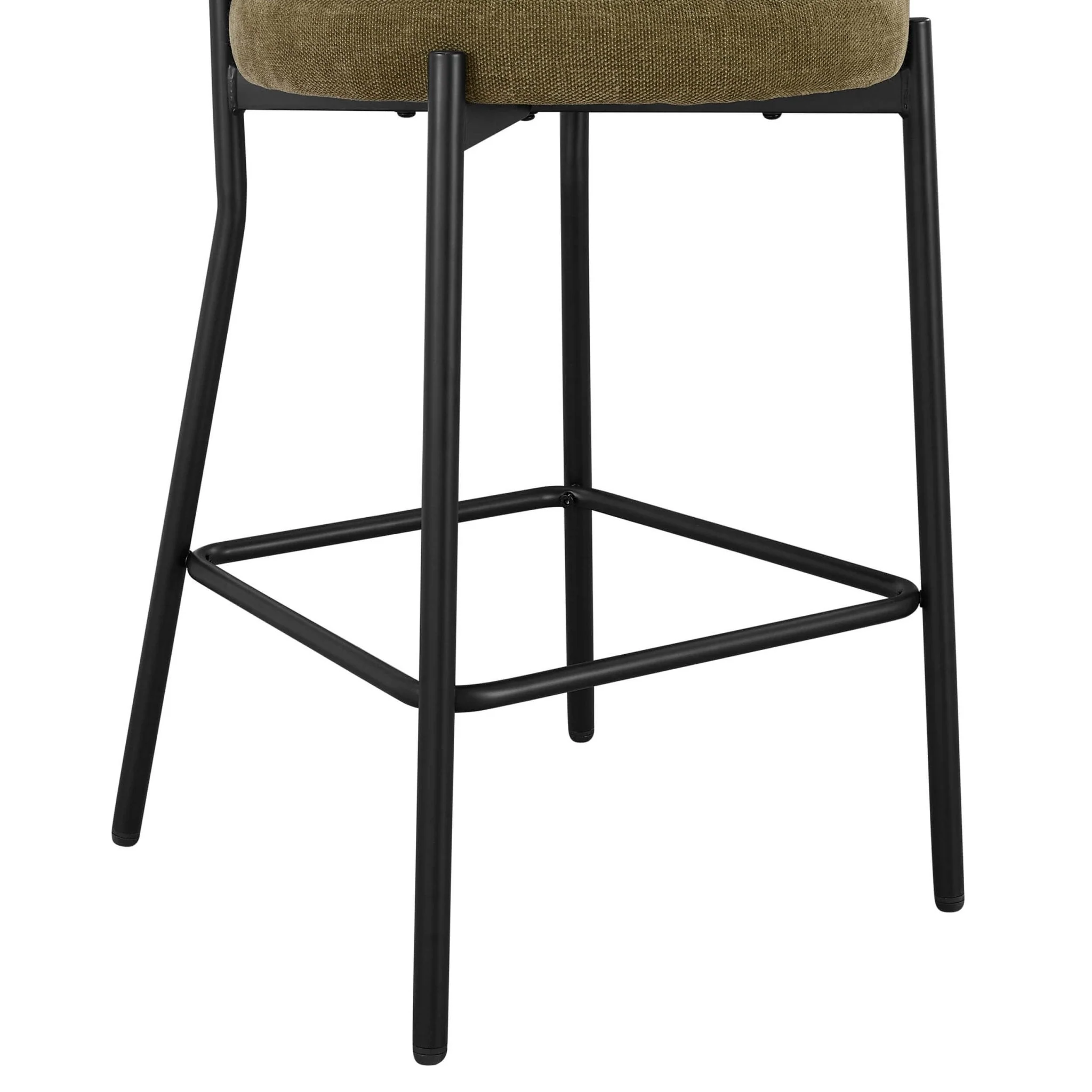 Mia Set of 2 Barstools - Chenille Olive - Image 7