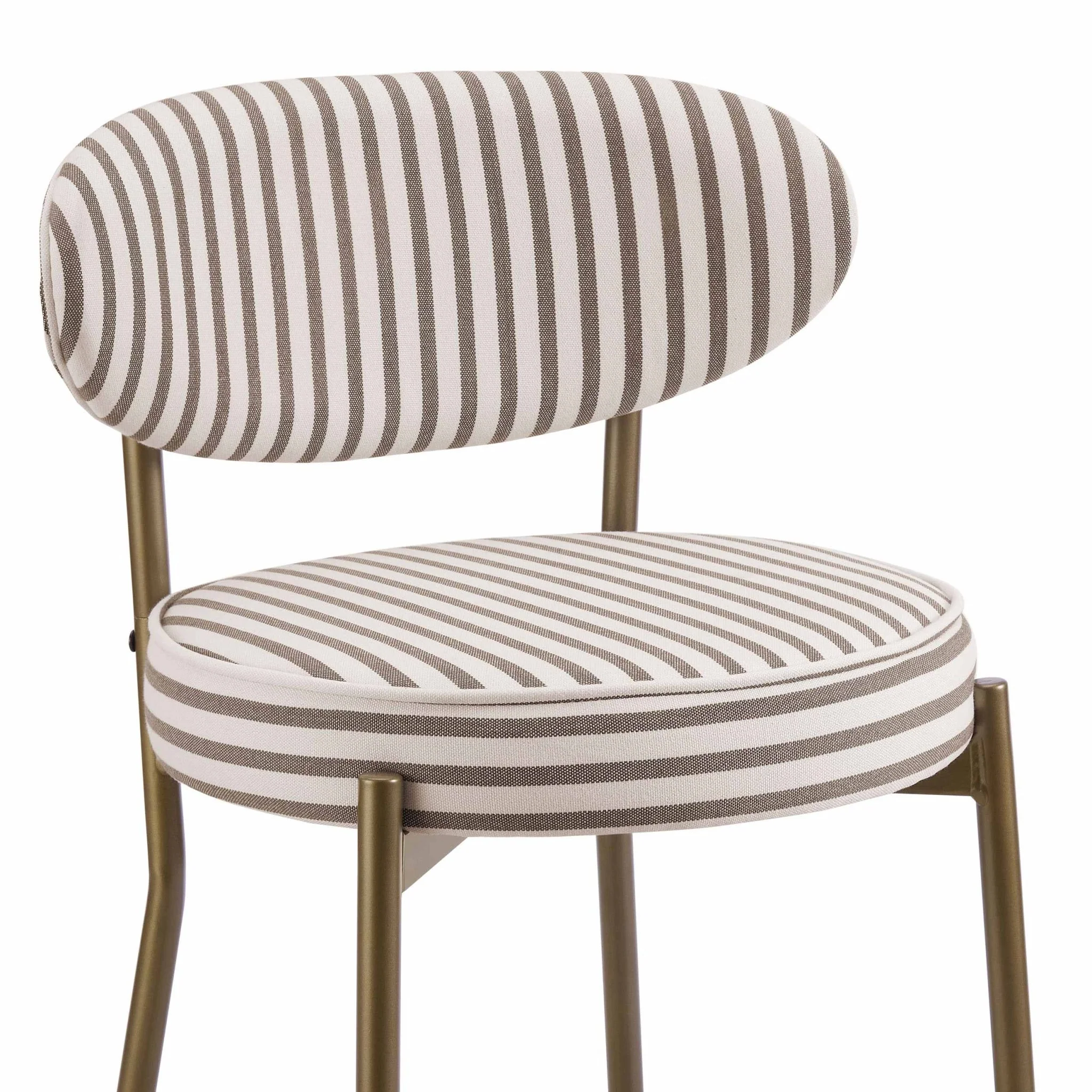 Mia Set of 2 Barstools - Chocolate Stripe - Image 6