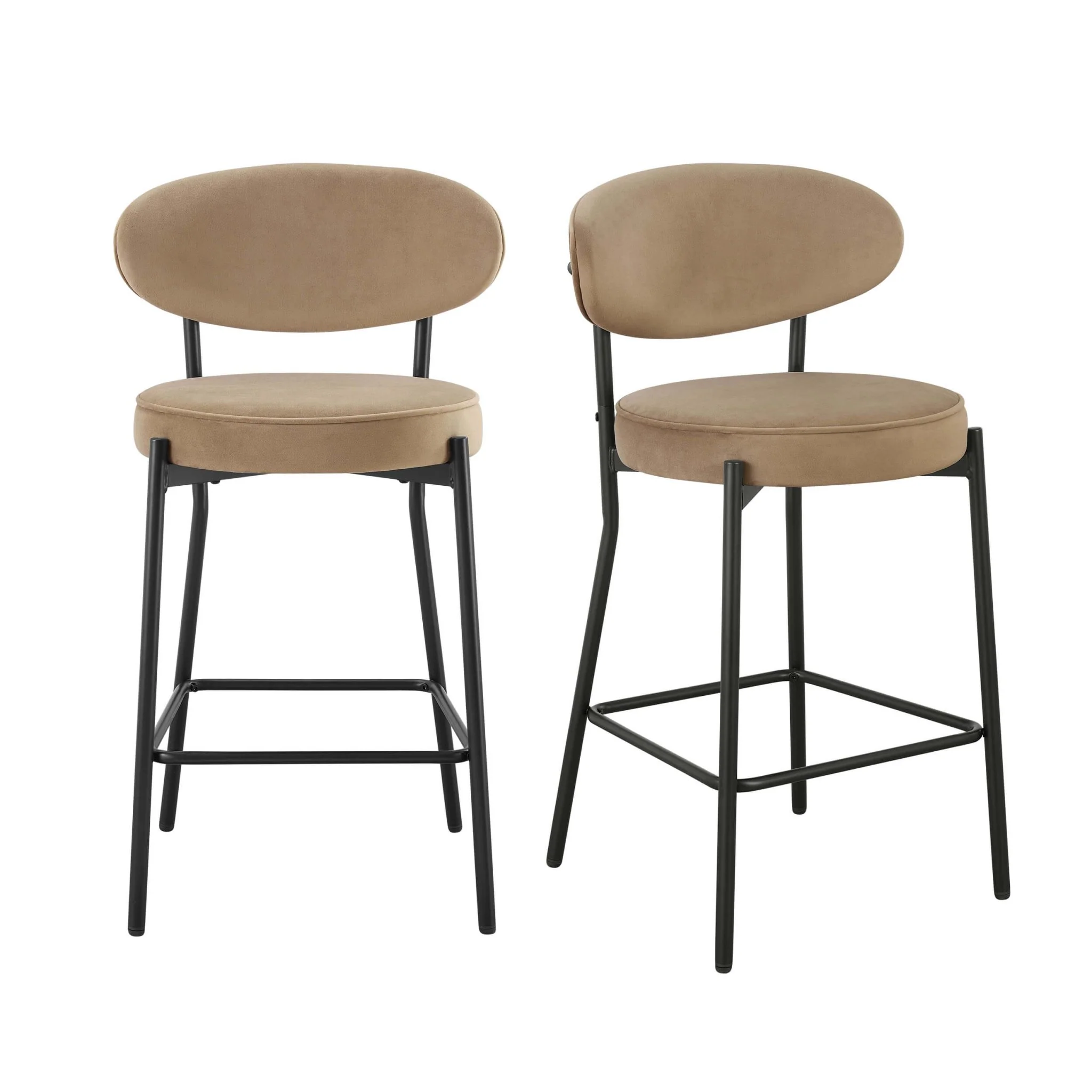 Mia Set of 2 Barstools - Latte - Image 2
