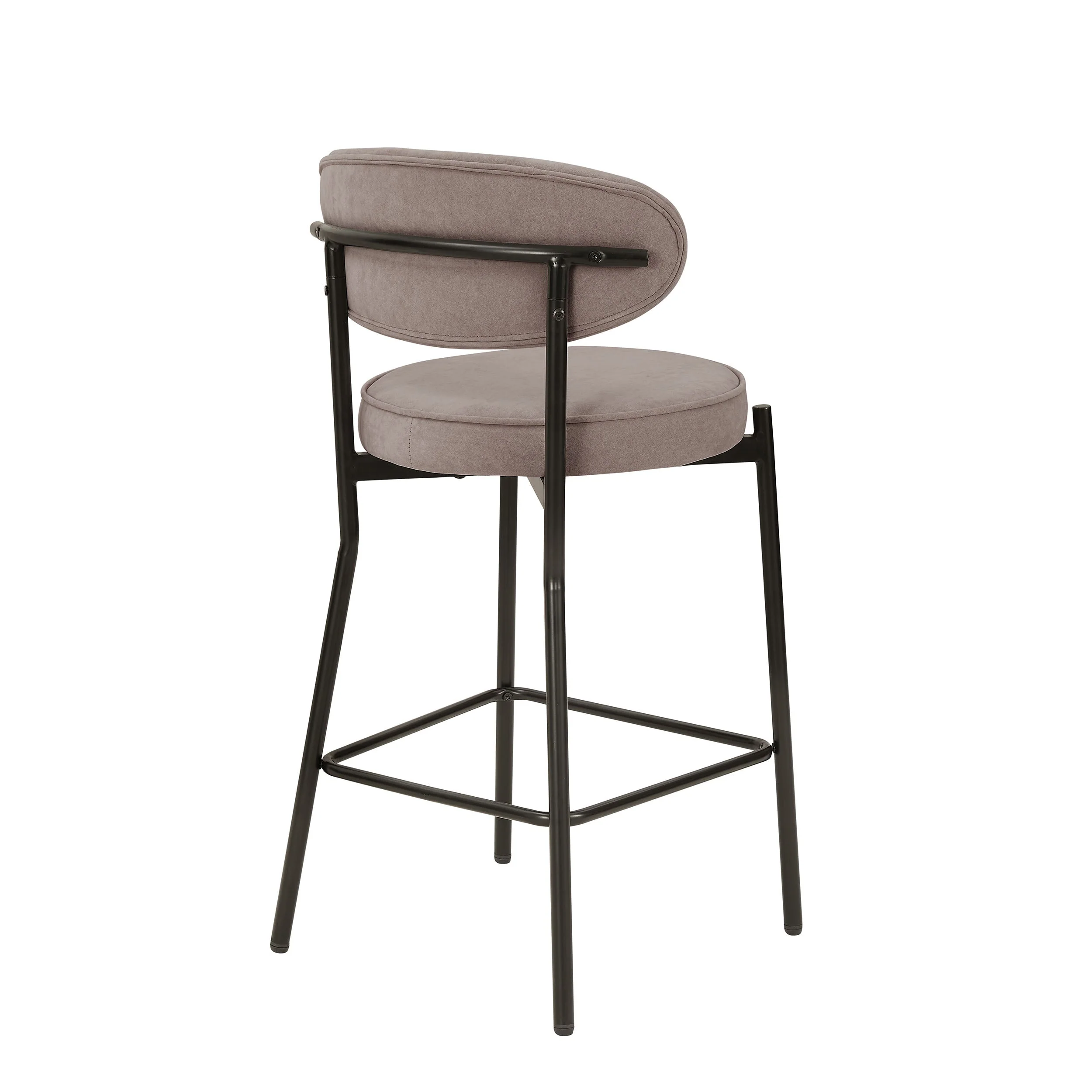 Mia Set of 2 Barstools - Matte Velvet - Sand - Image 3