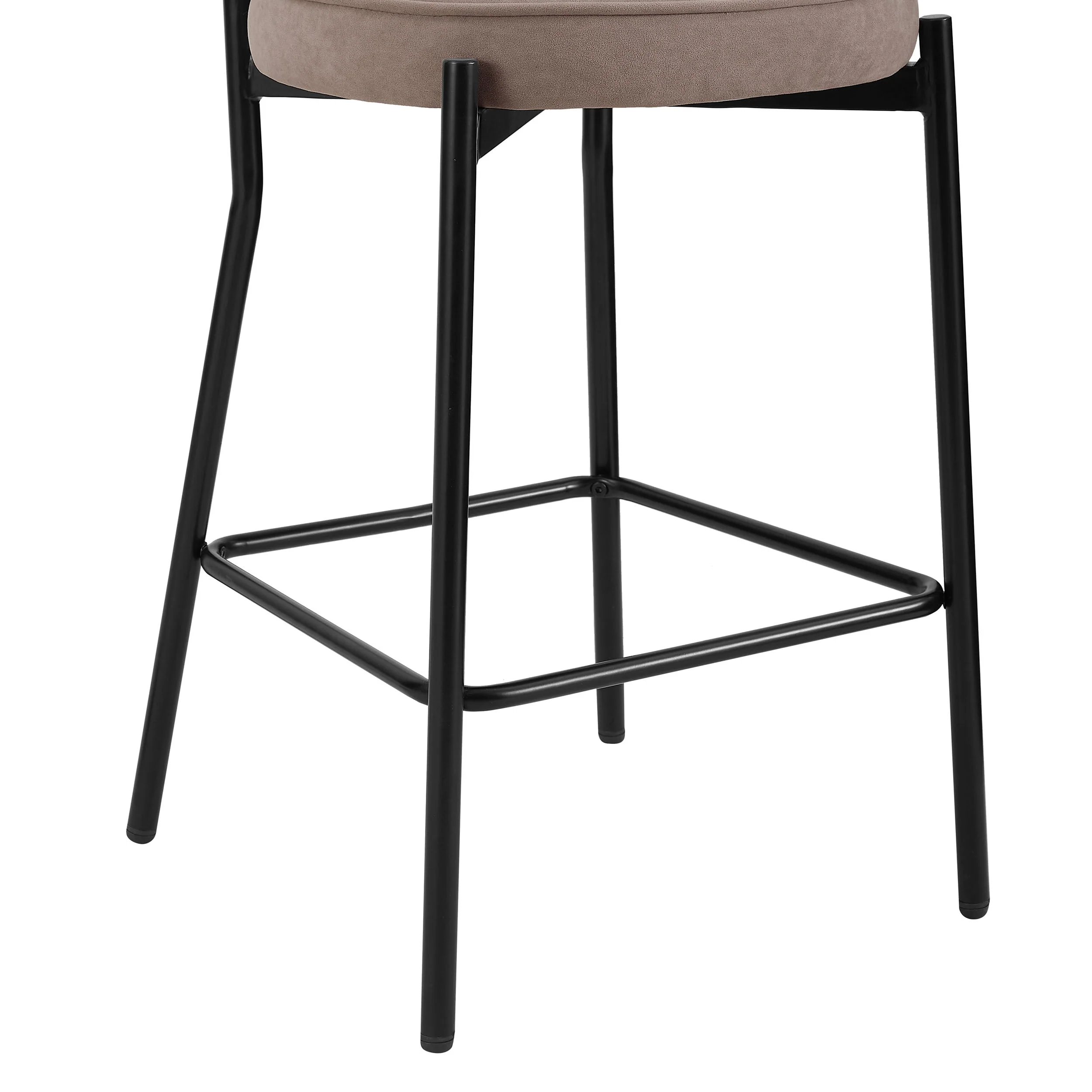 Mia Set of 2 Barstools - Matte Velvet - Sand - Image 6