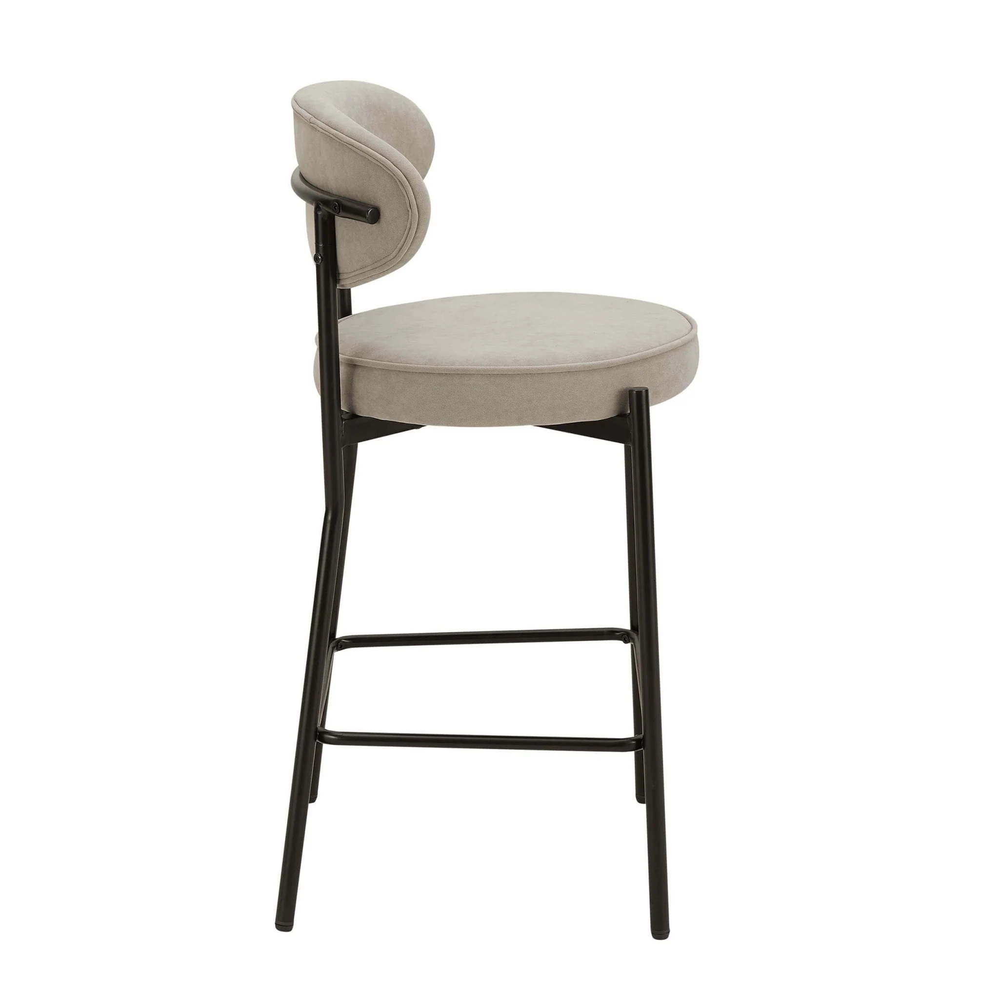 Mia Set of 2 Barstools - Stone - Image 3