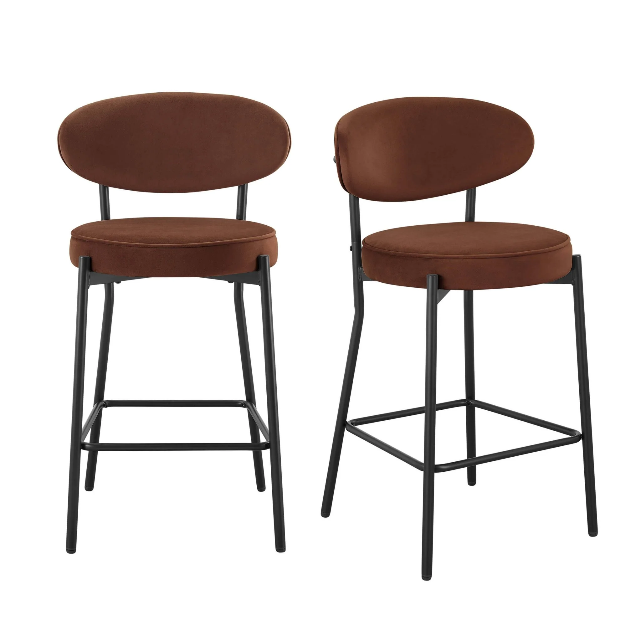 Mia Set of 2 Barstools - Terracotta - Image 2