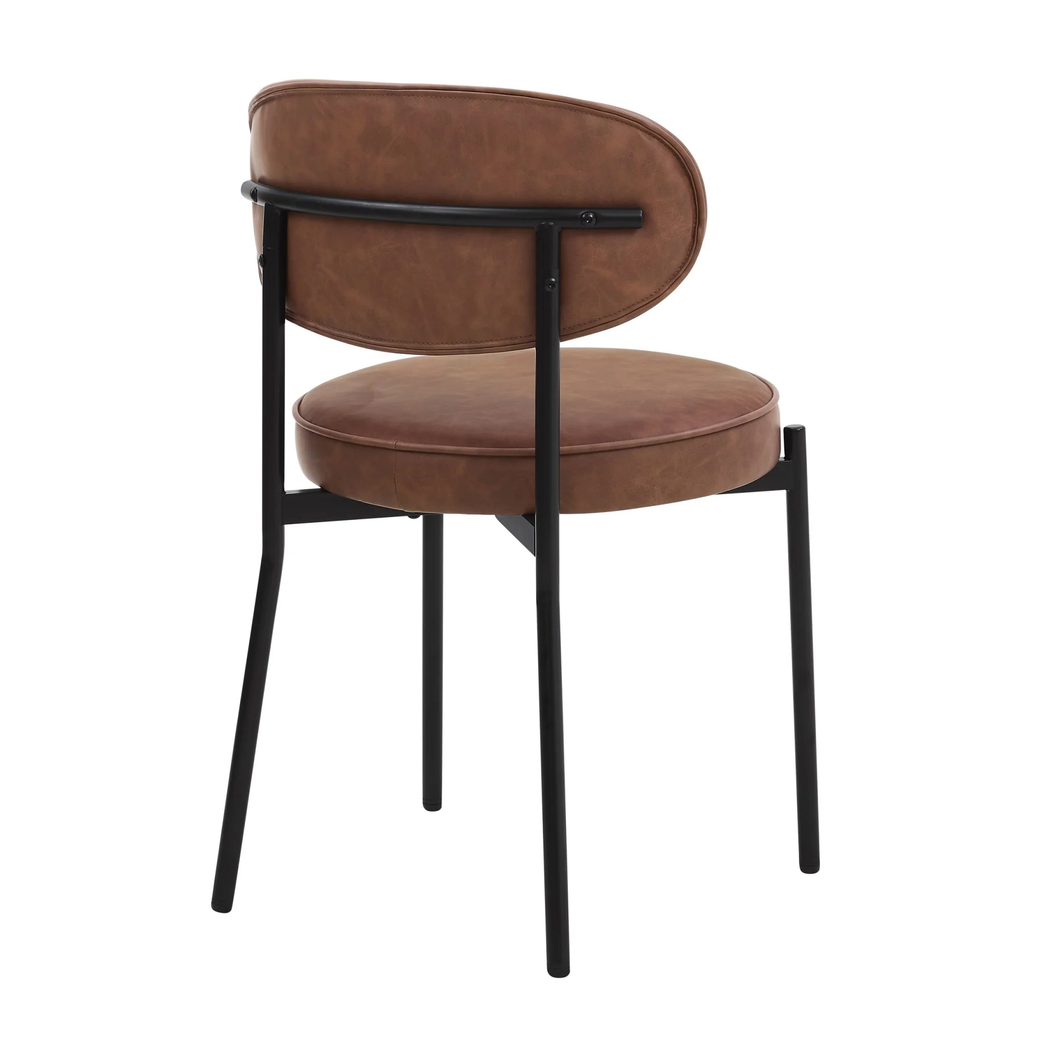 Mia Set of 2 Dining Chair - Faux Leather Tan - Image 6
