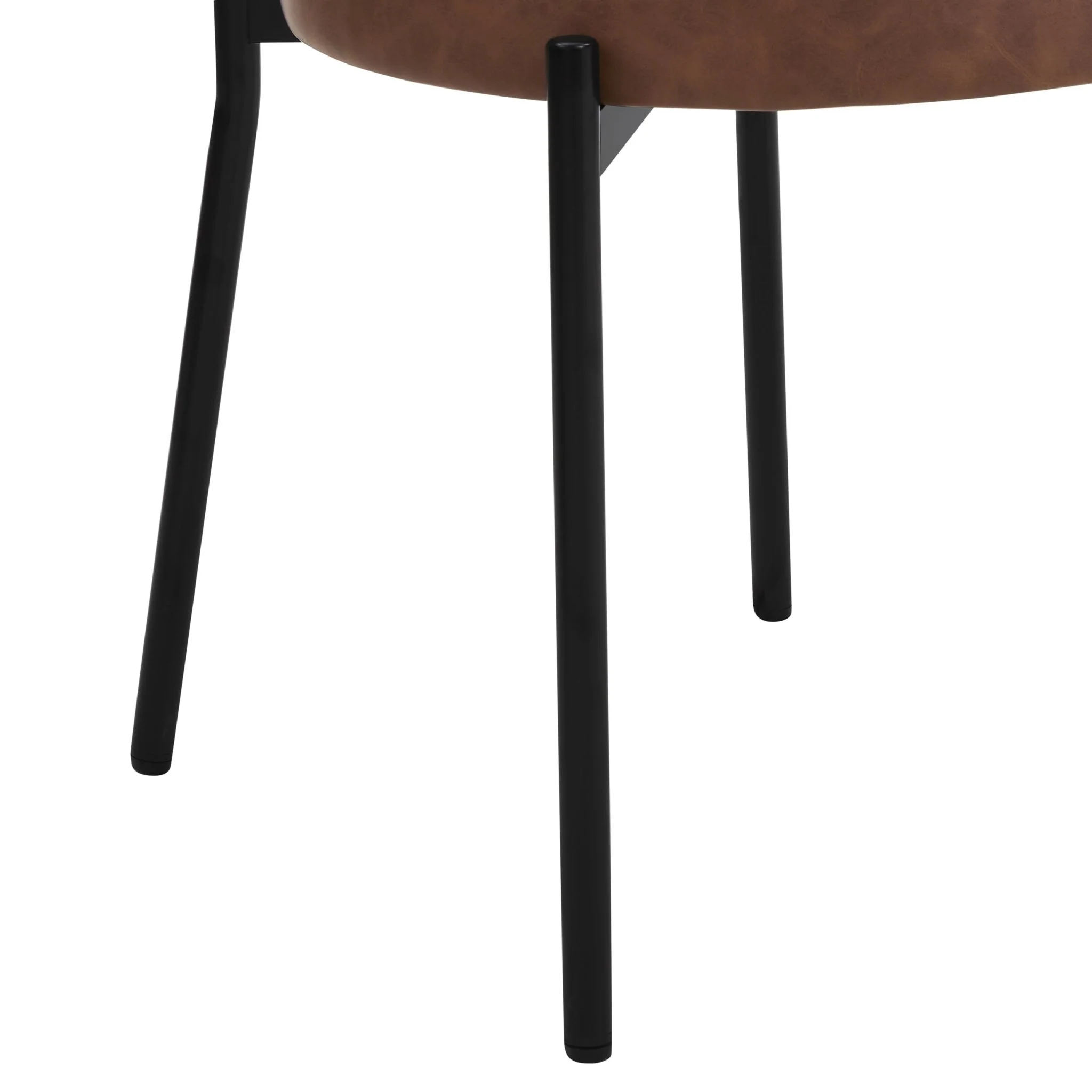 Mia Set of 2 Dining Chair - Faux Leather Tan - Image 7