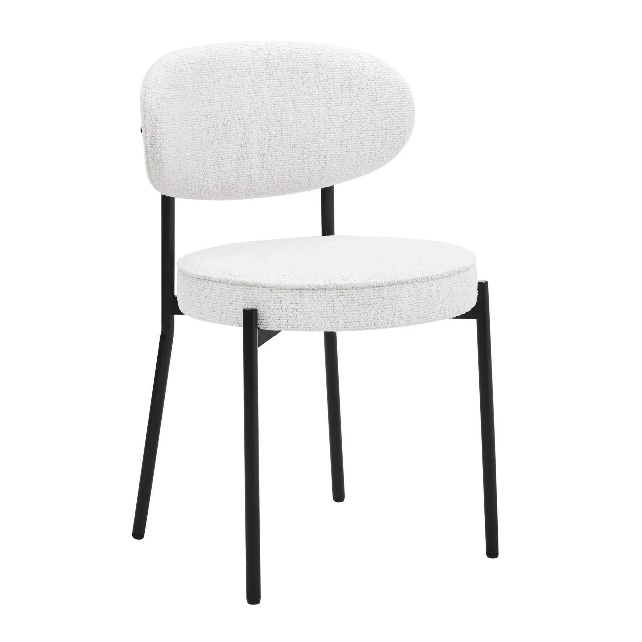Mia Set of 2 Dining Chair - Ivory Boucle - Image 3