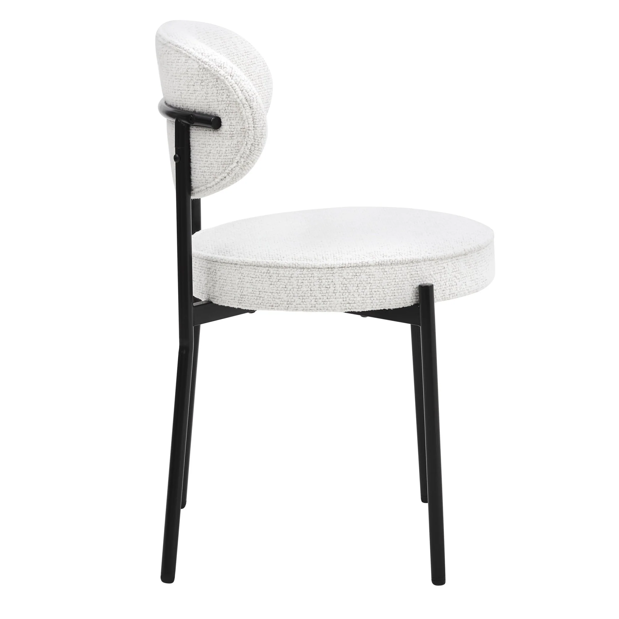 Mia Set of 2 Dining Chair - Ivory Boucle - Image 5