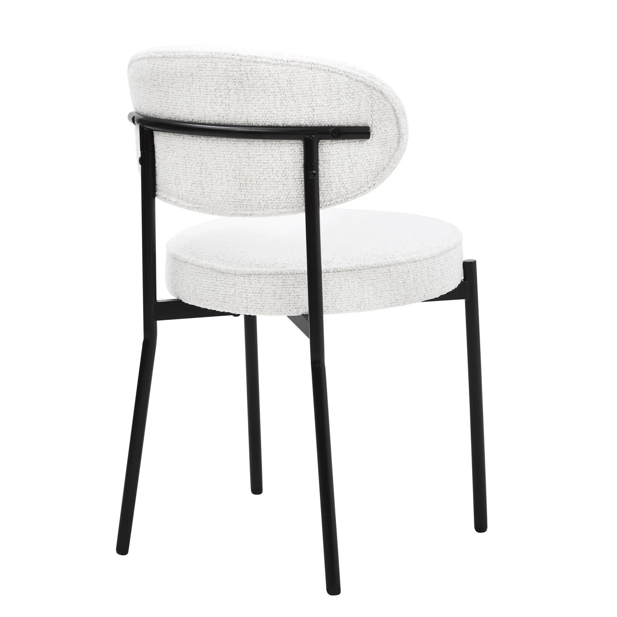 Mia Set of 2 Dining Chair - Ivory Boucle - Image 6