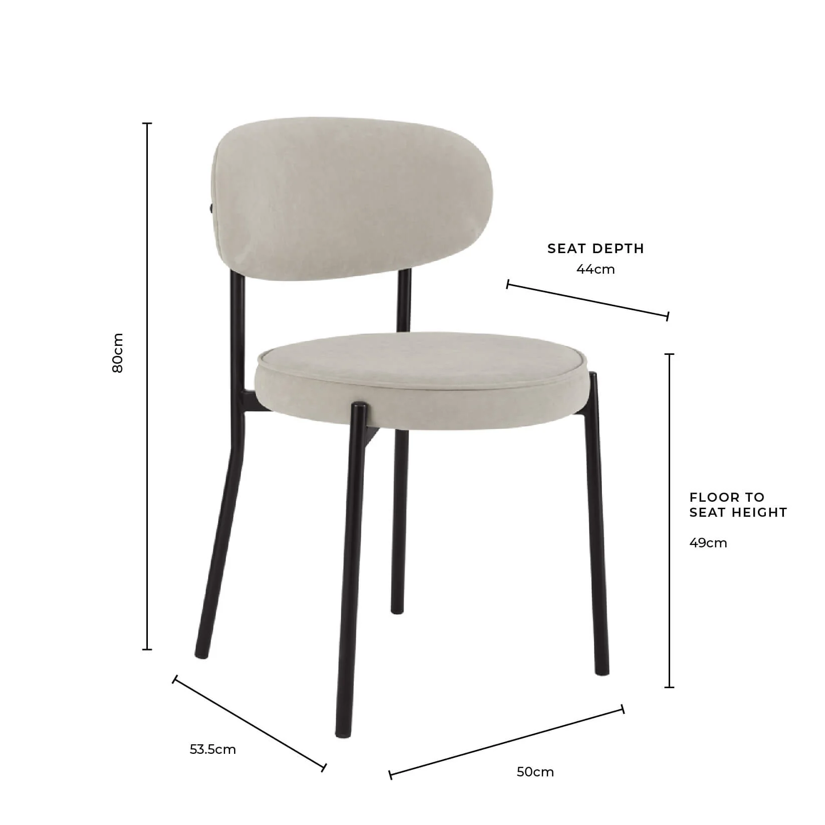 Mia Set of 2 Dining Chairs - Chocolate Stripe - Image 10
