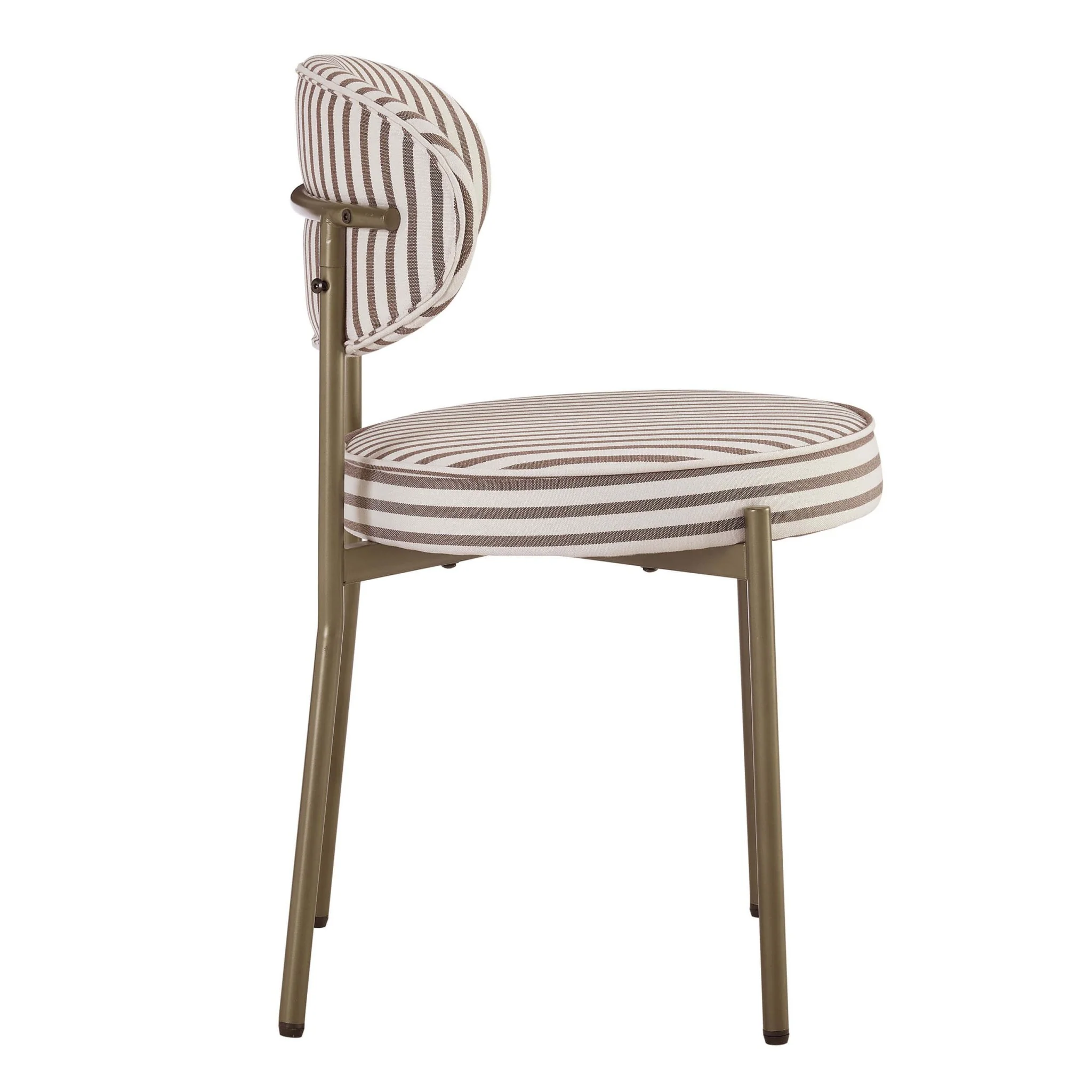 Mia Set of 2 Dining Chairs - Chocolate Stripe - Image 5