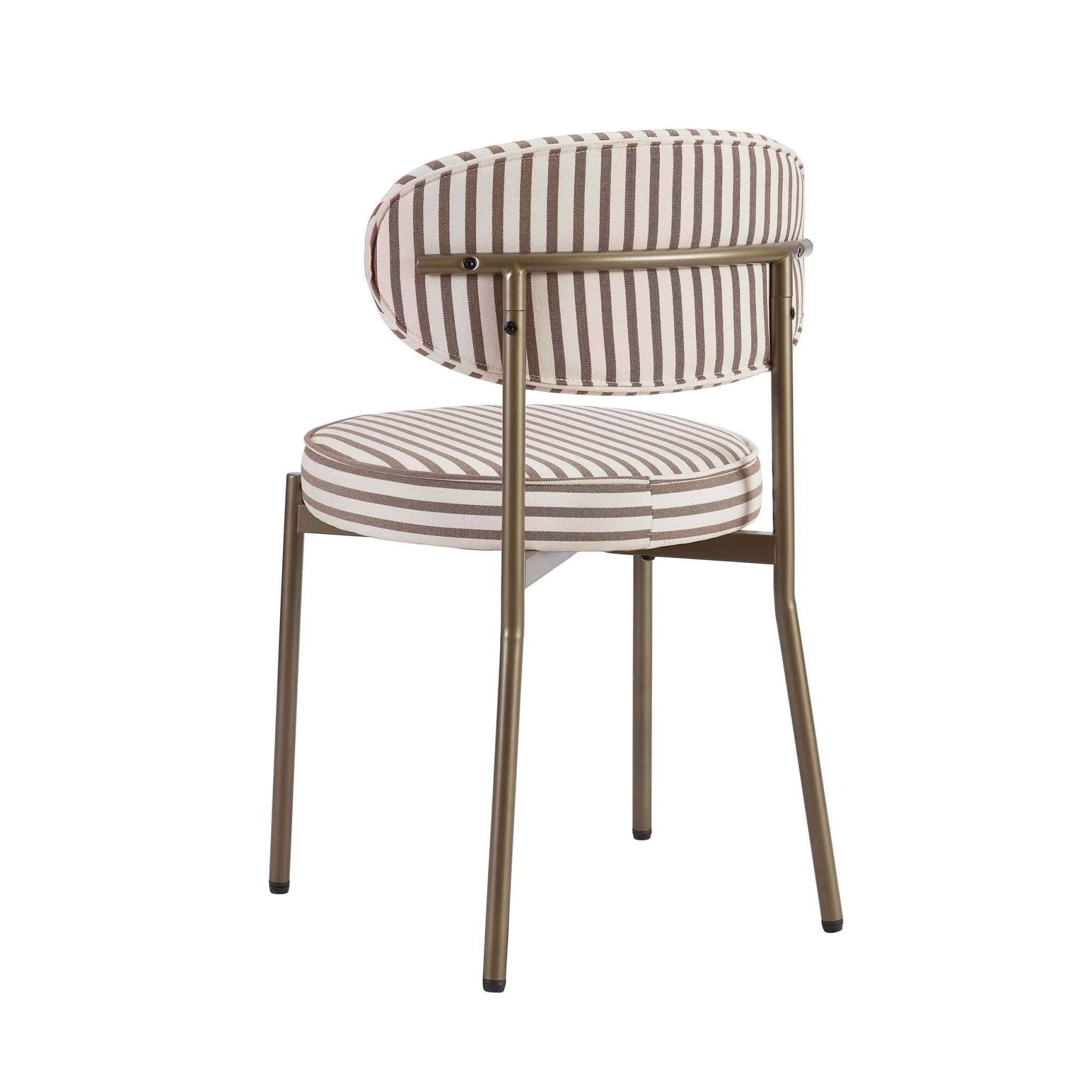 Mia Set of 2 Dining Chairs - Chocolate Stripe - Image 6