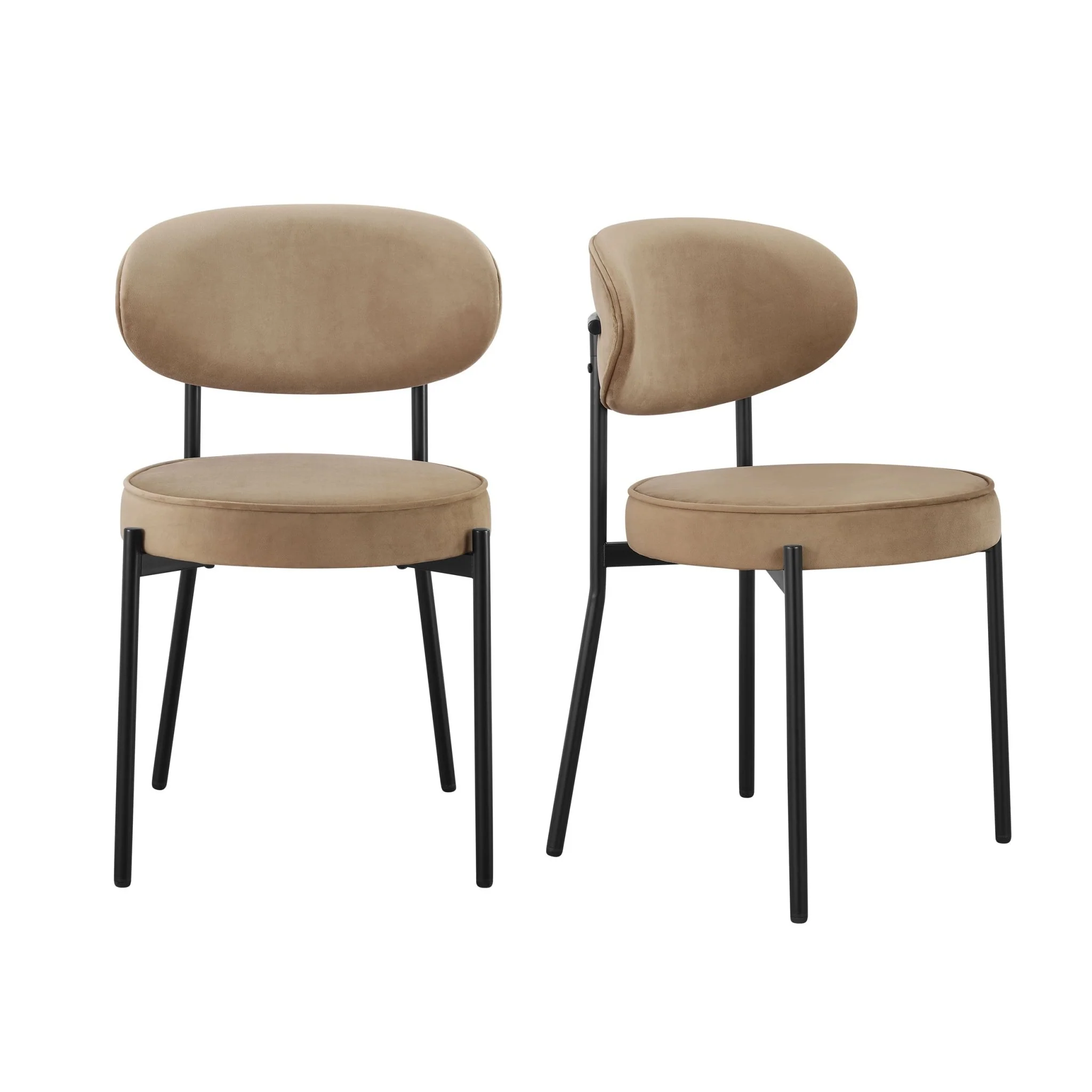 Mia Set of 2 Dining Chairs - Latte - Image 3