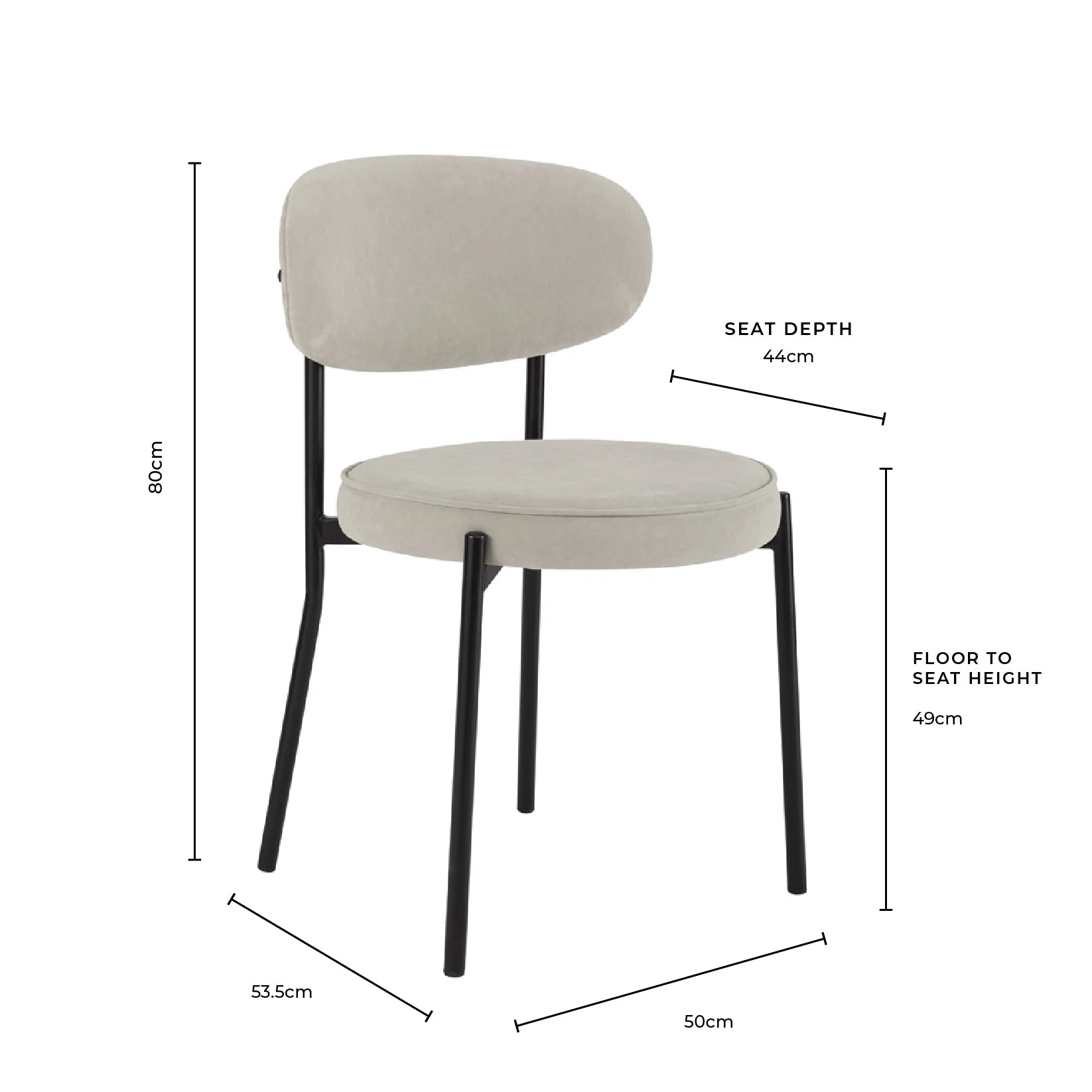 Mia Set of 2 Dining Chairs - Matte Velvet - Sage Green - Image 9